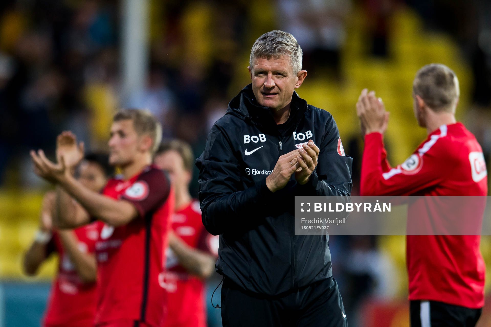 Lars Arne Nilsen, head coach of Brann, looks dejected