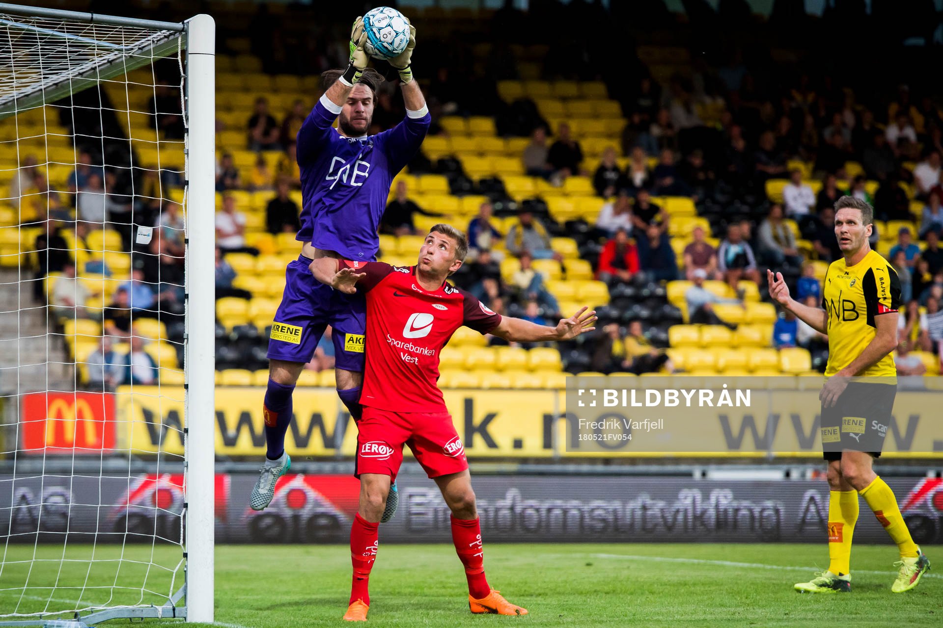 Goalkeeper Marko Maric of Lillestrøm and Steffen Lie