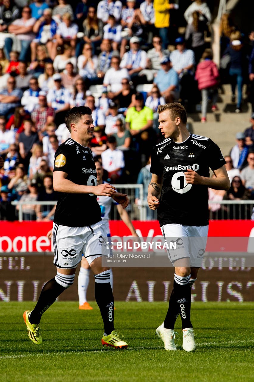 Pål André Helland and Alexander Søderlund of Rosenborg