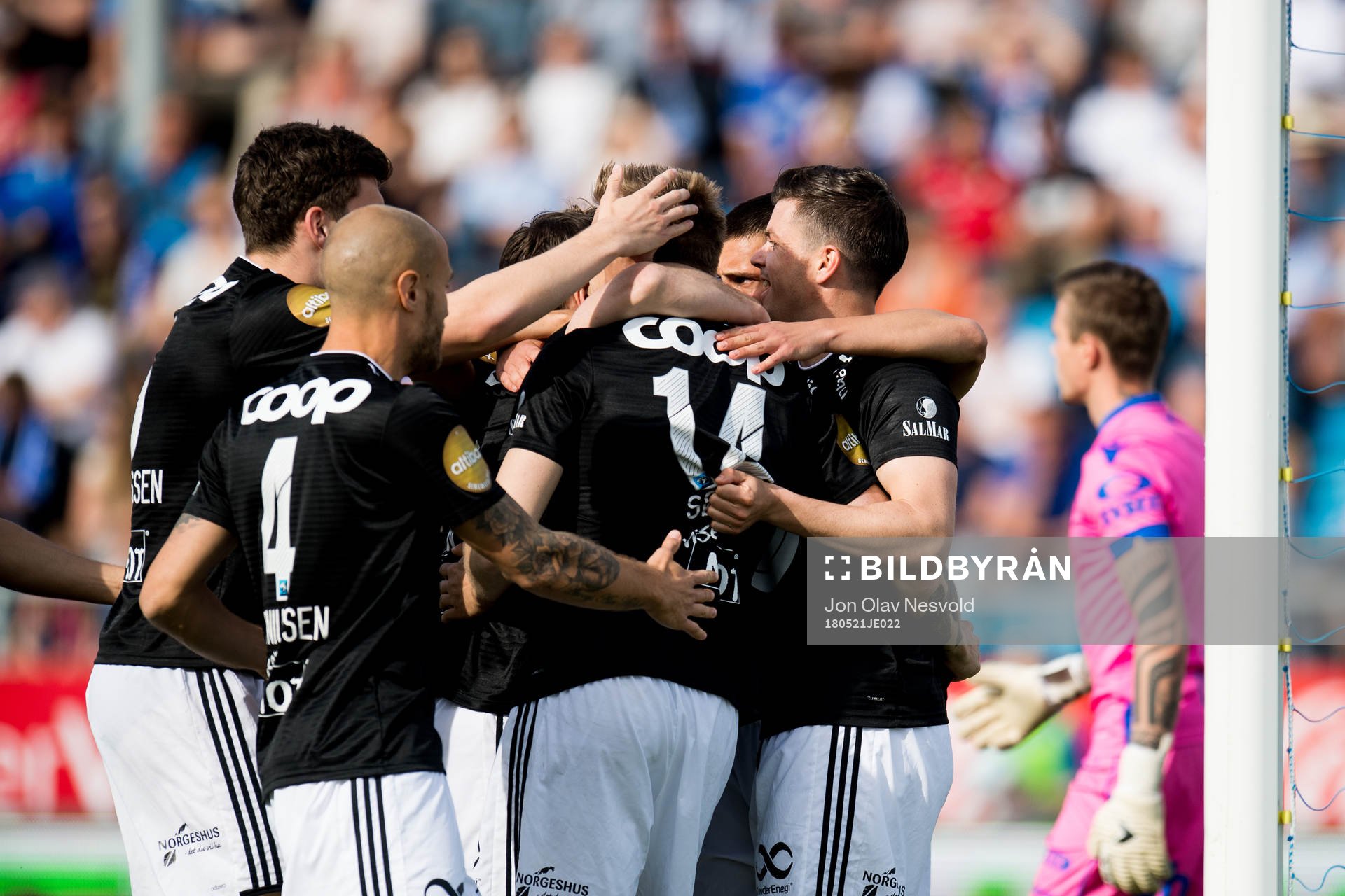 Alexander Søderlund of Rosenborg celebrate the 0-1 goal