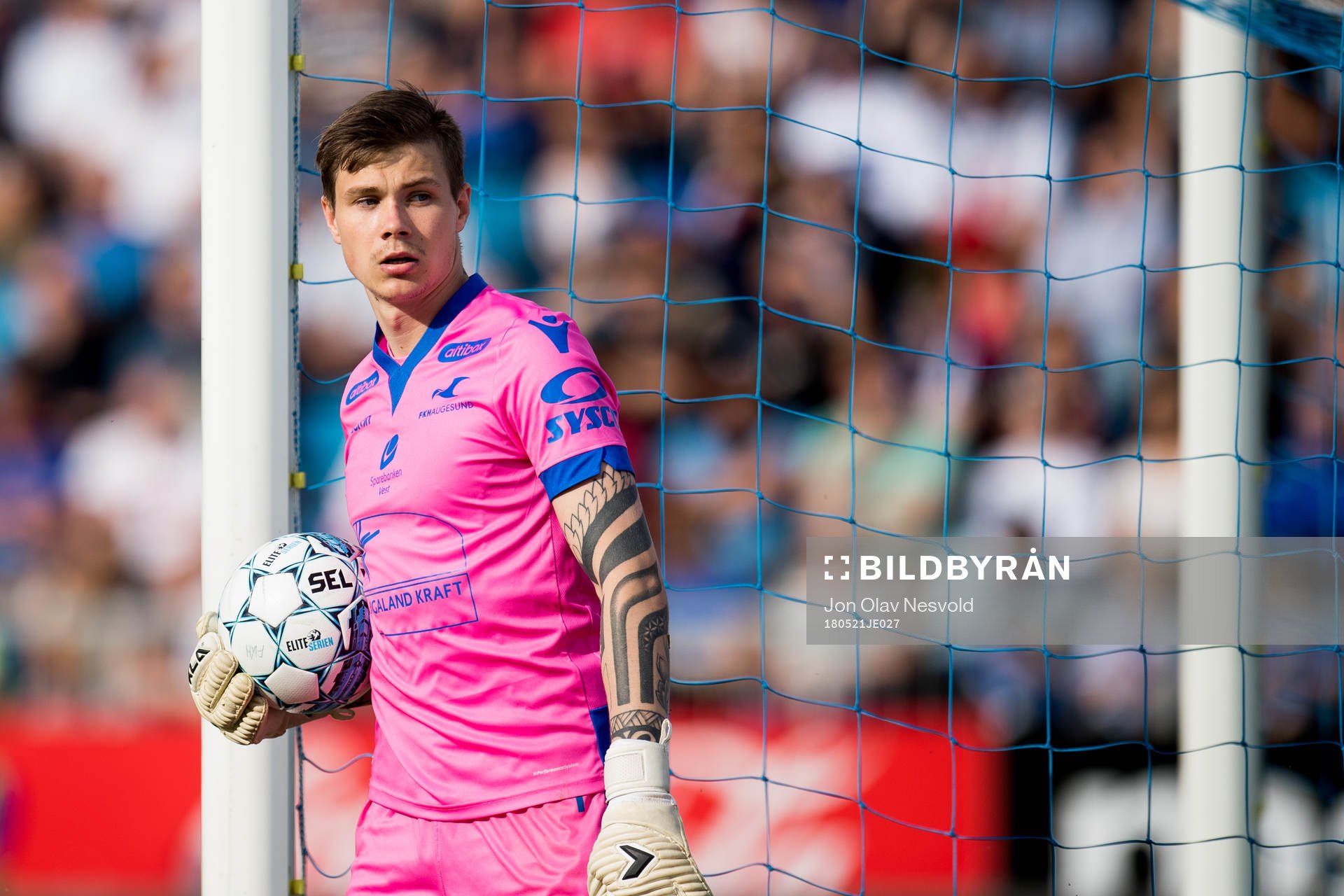 Goalkeeper Per Kristian Bråtveit of Haugesund looks