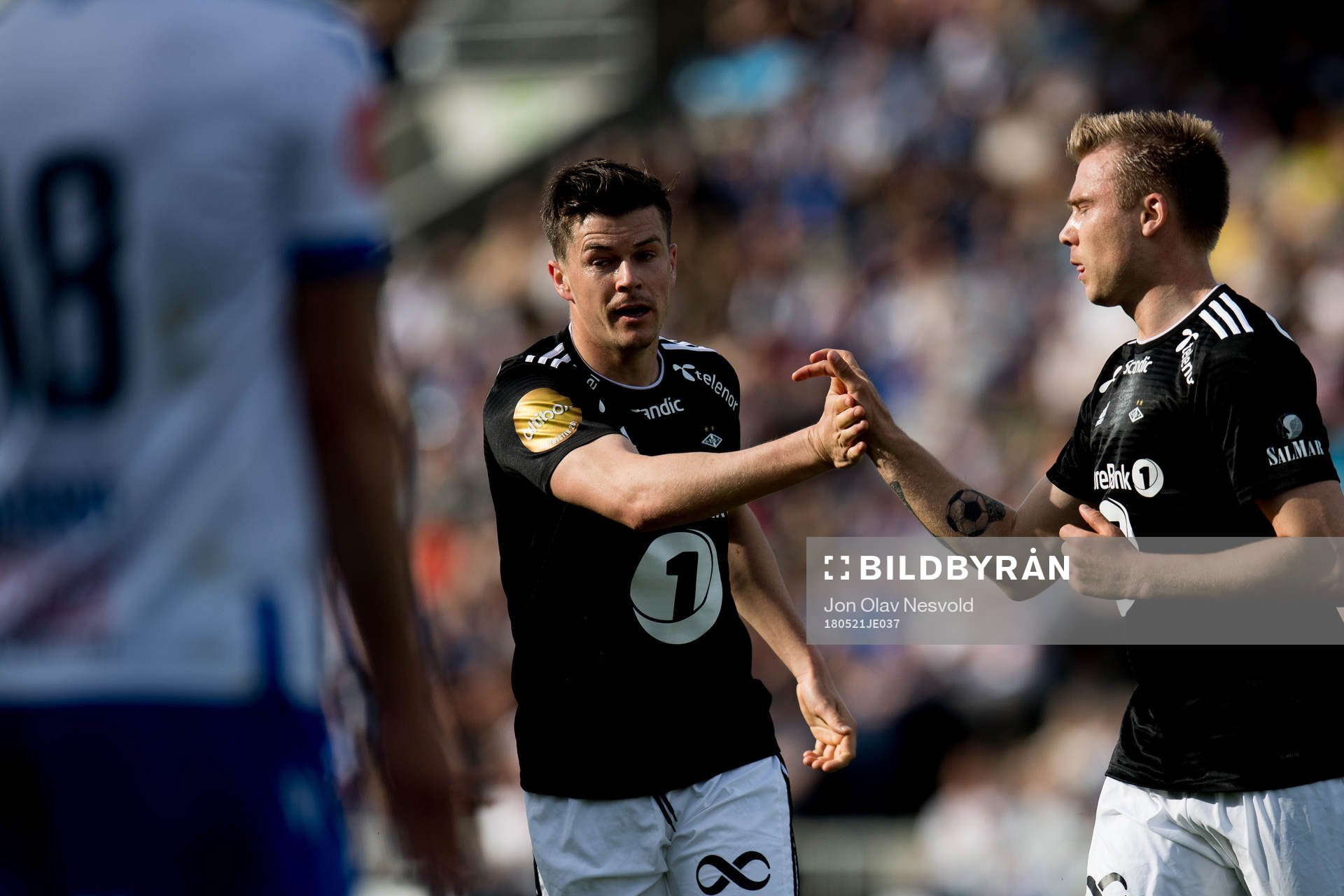 Pål André Helland and Alexander Søderlund of Rosenborg