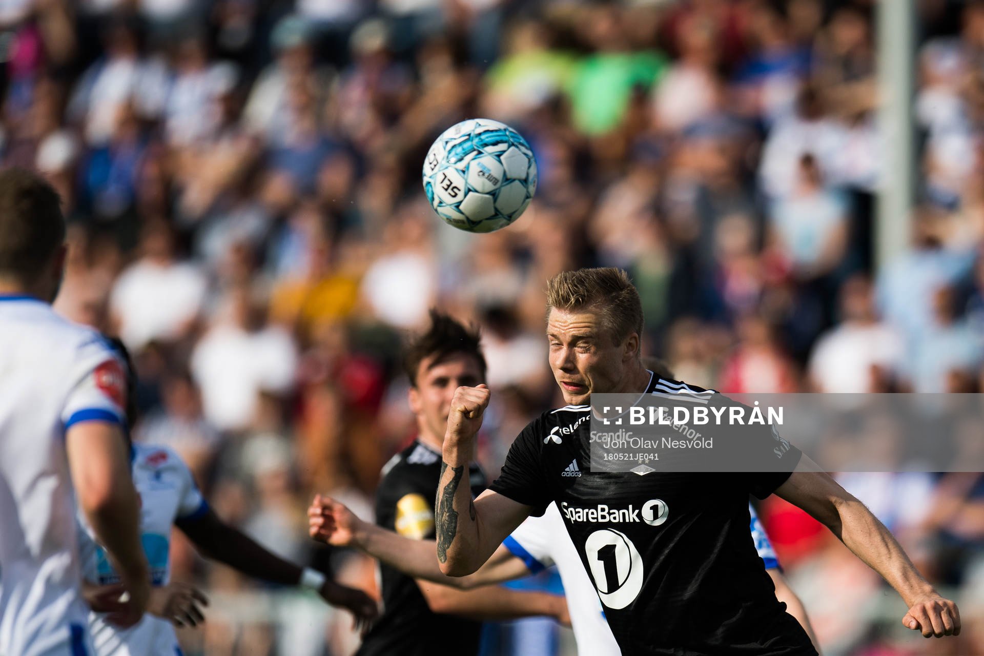 Alexander Søderlund of Rosenborg heads and scores the 0-2