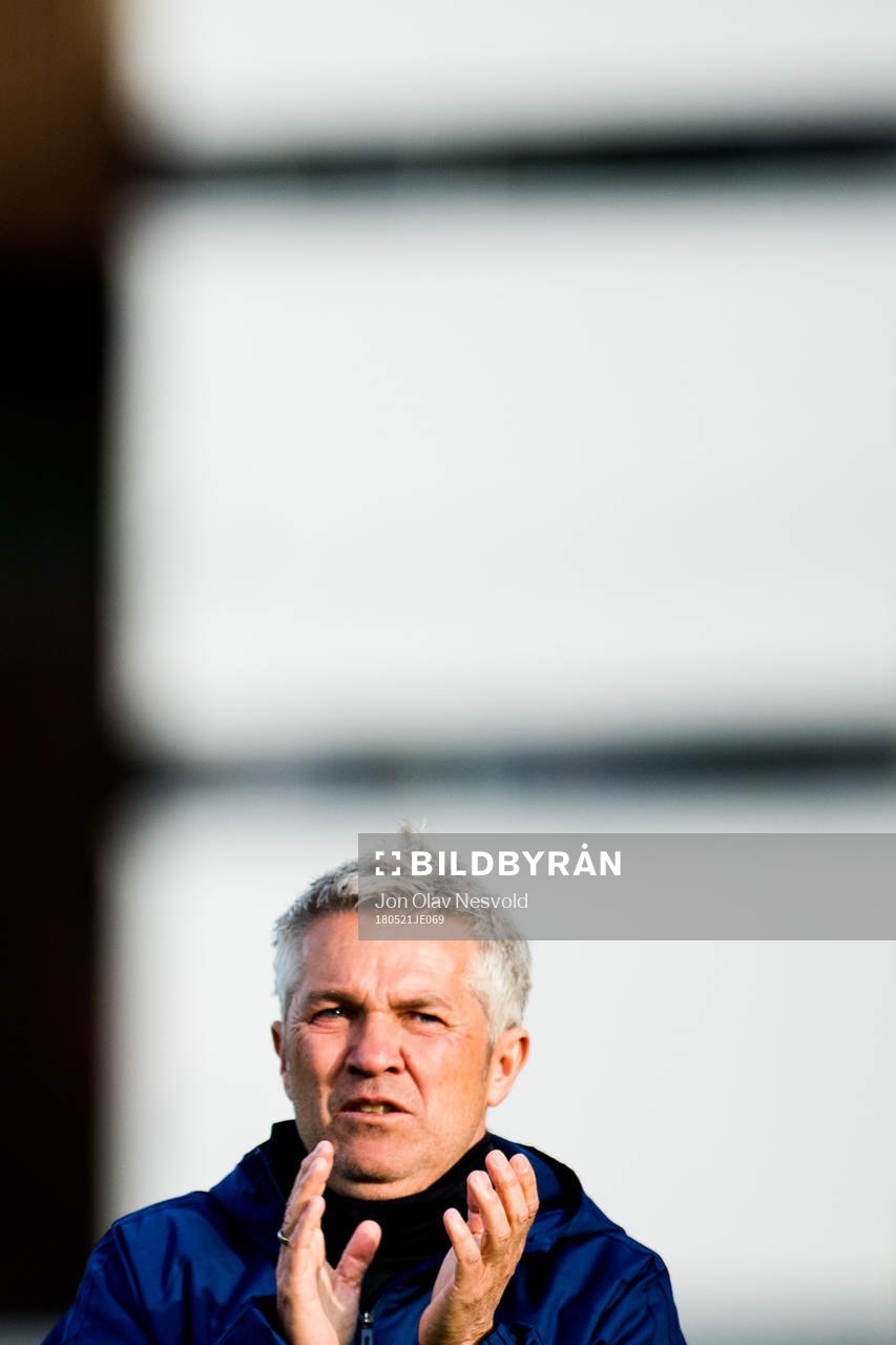 Kåre Ingebrigtsen, head coach of Rosenborg, celebrates