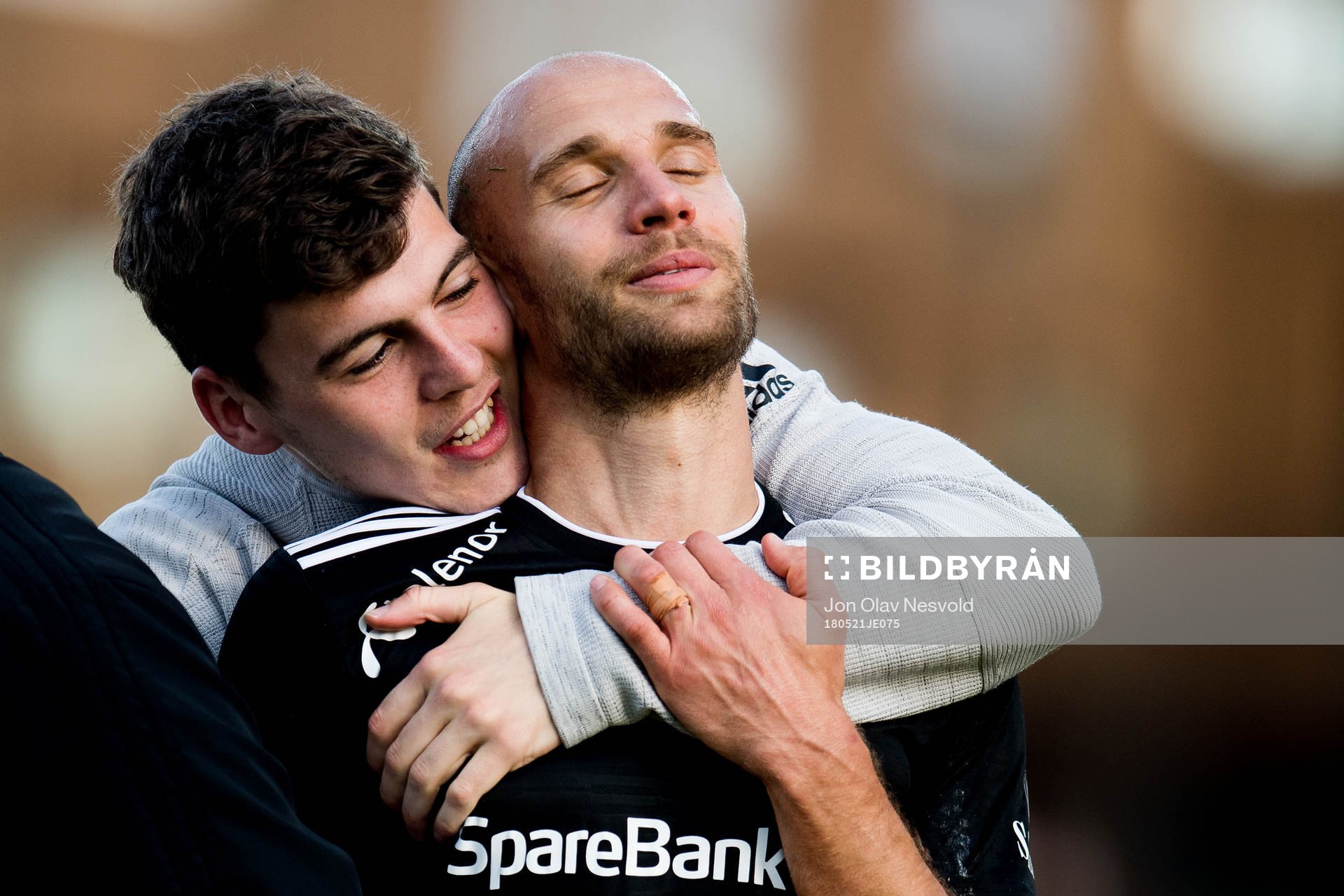 Jacob Rasmussen and Tore Reginiussen of Rosenborg celebrate