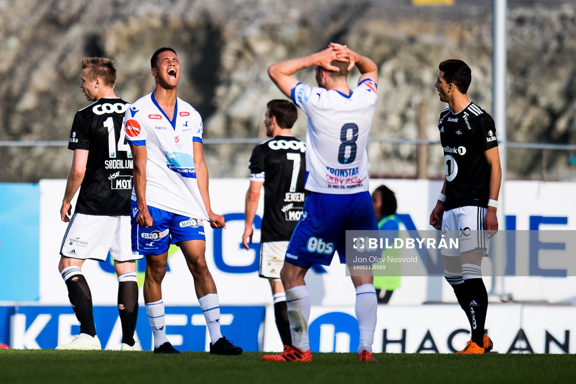 Bruno Leite of Haugesund reacts