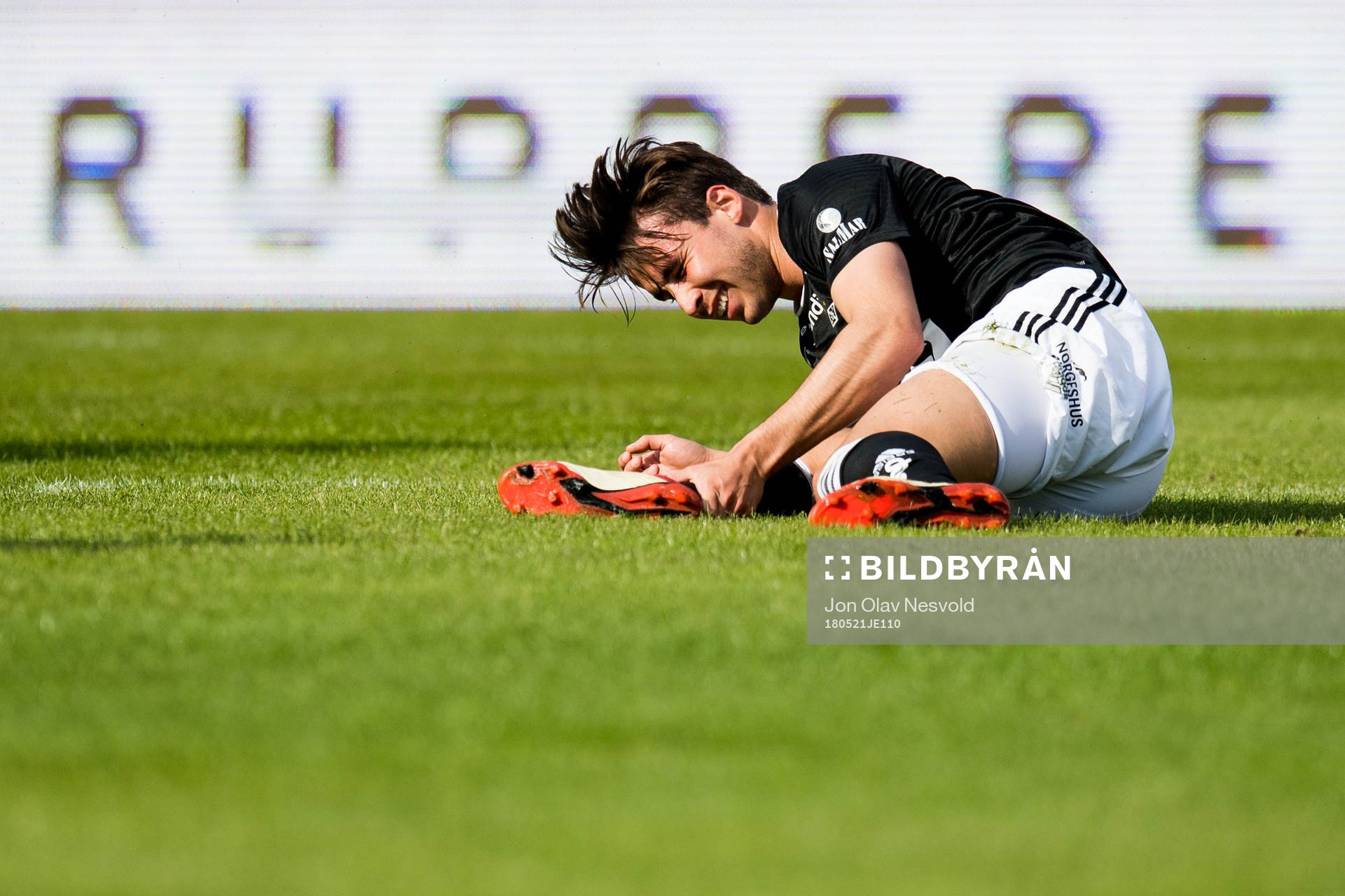 Anders Trondsen of Rosenborg with an injury