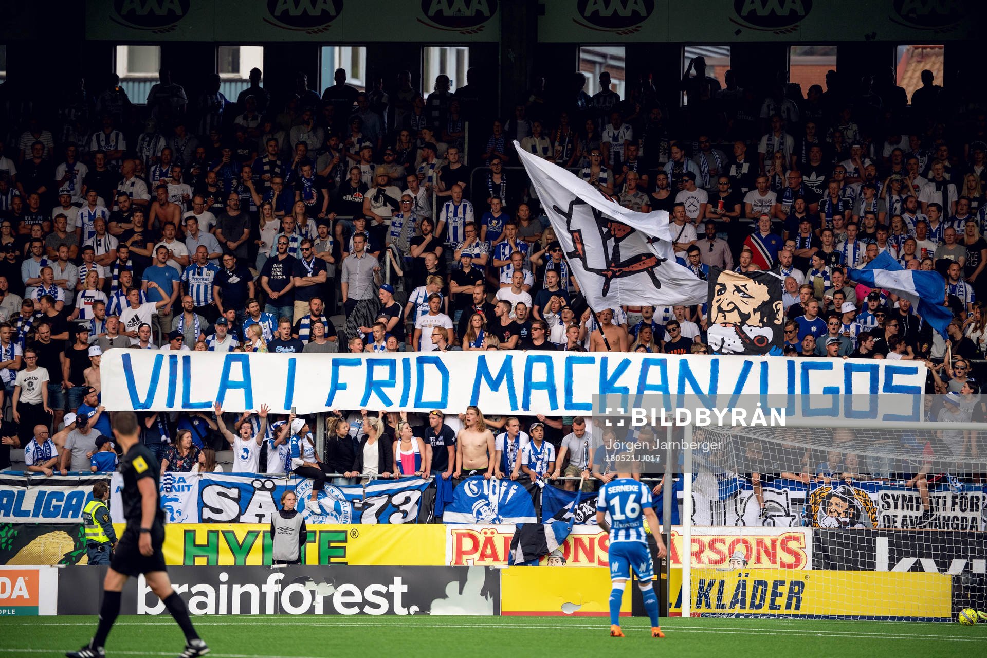 IFK Göteborgs supportrar med ett tifo