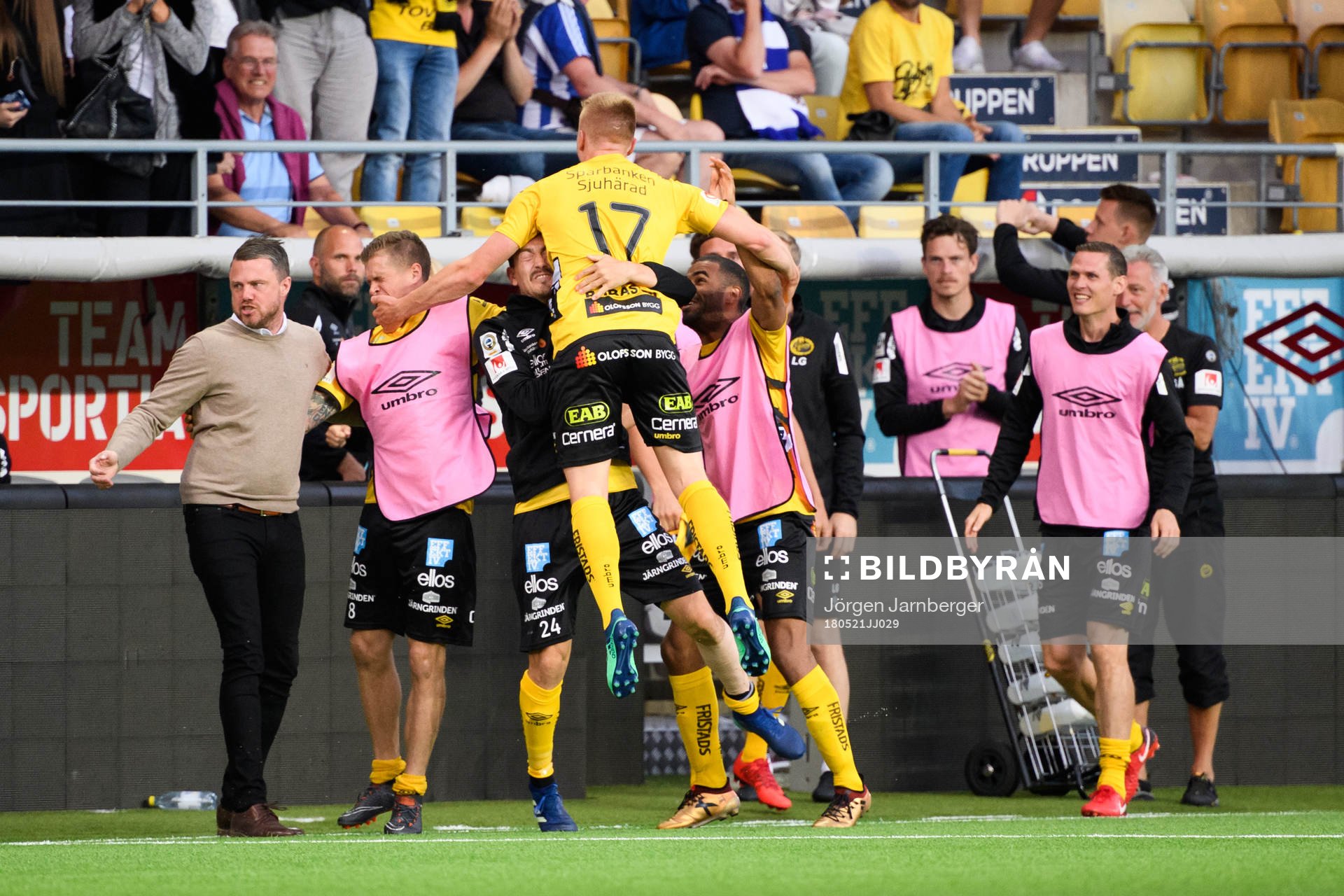 Elfsborgs Stefan Ishizaki, Samuel Holmén  och manager