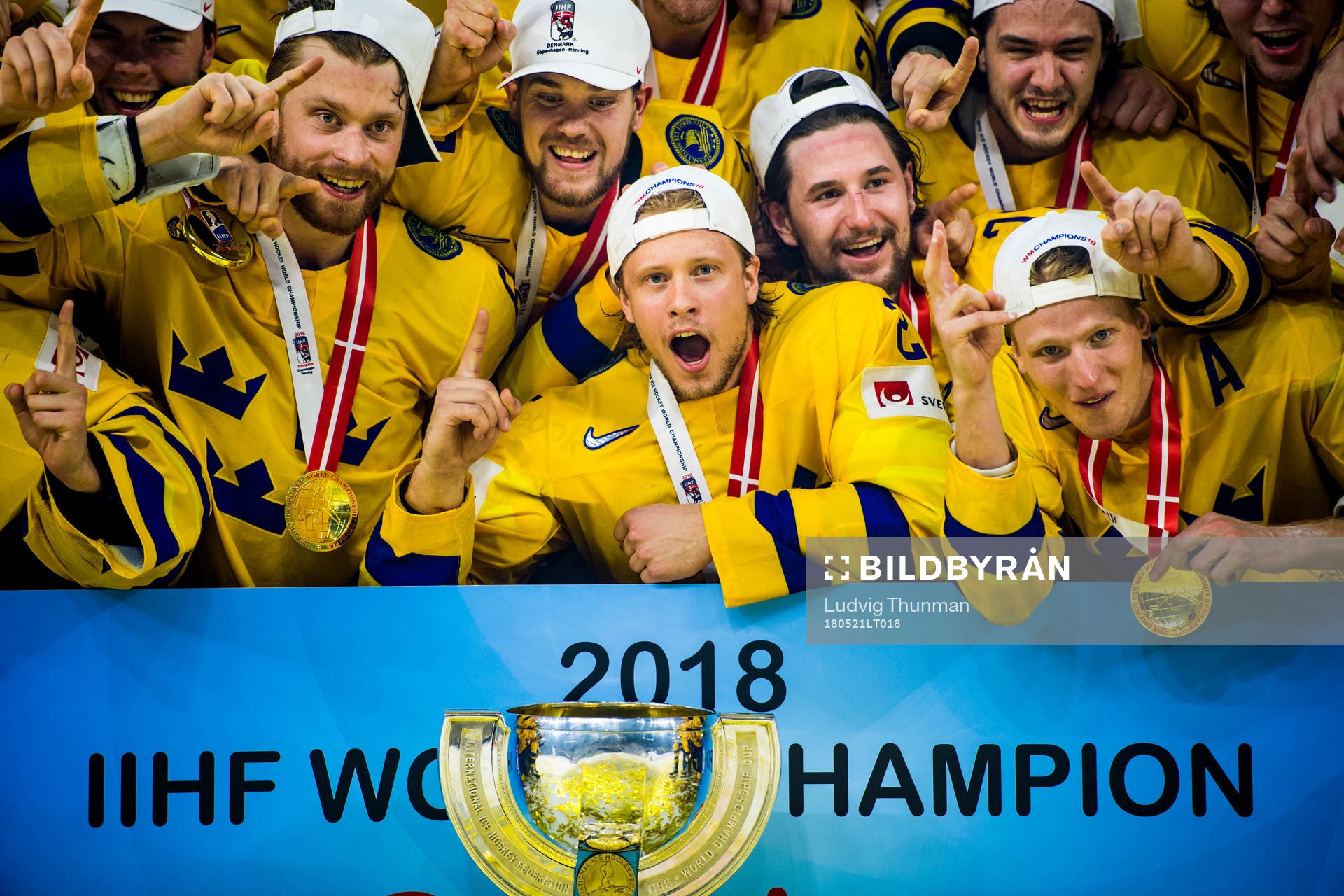 Sveriges Adam Larsson, Jacob de la Rose och Filip Forsberg
