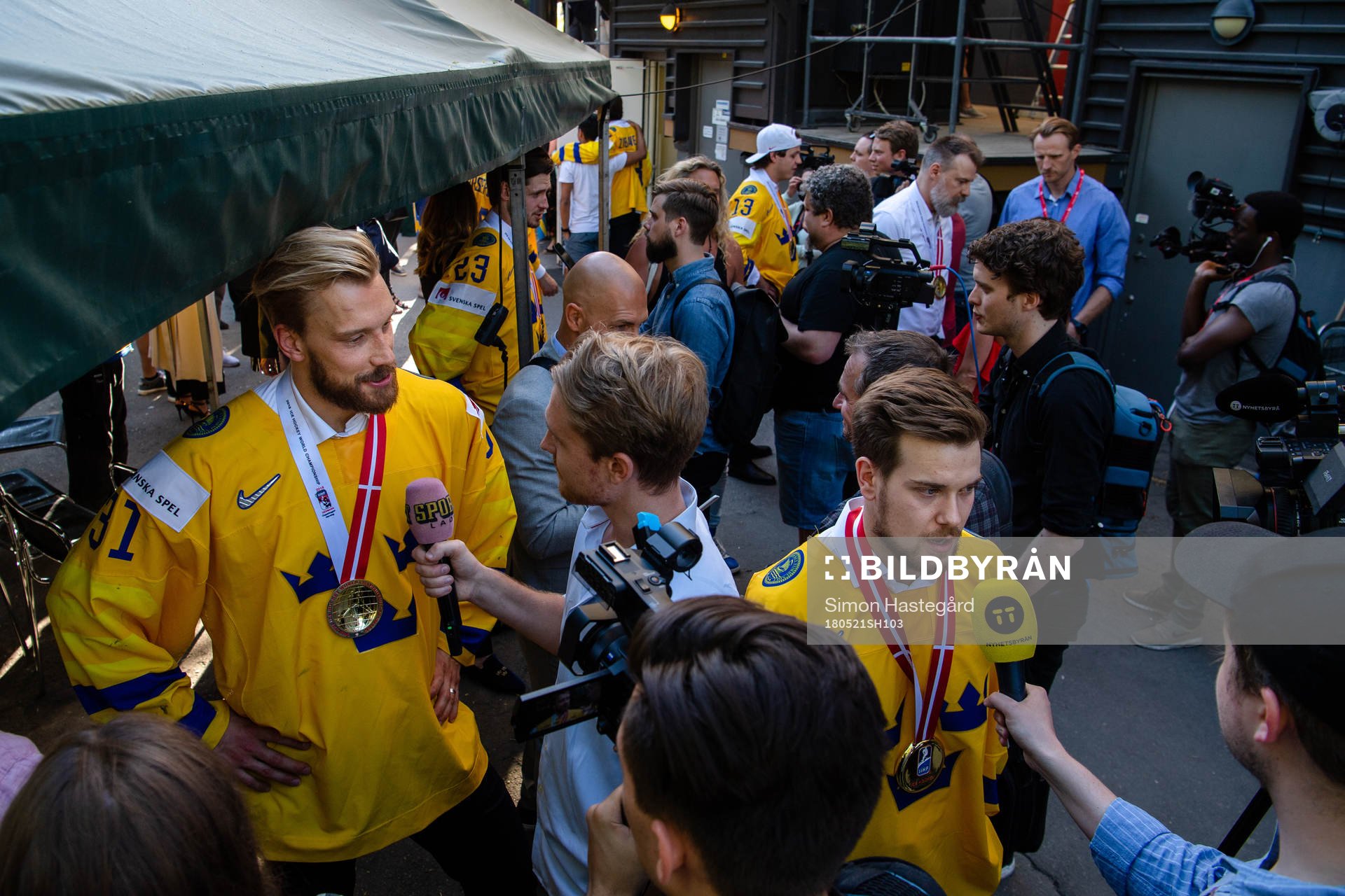 målvakt Anders Nilsson och Viktor Arvidsson