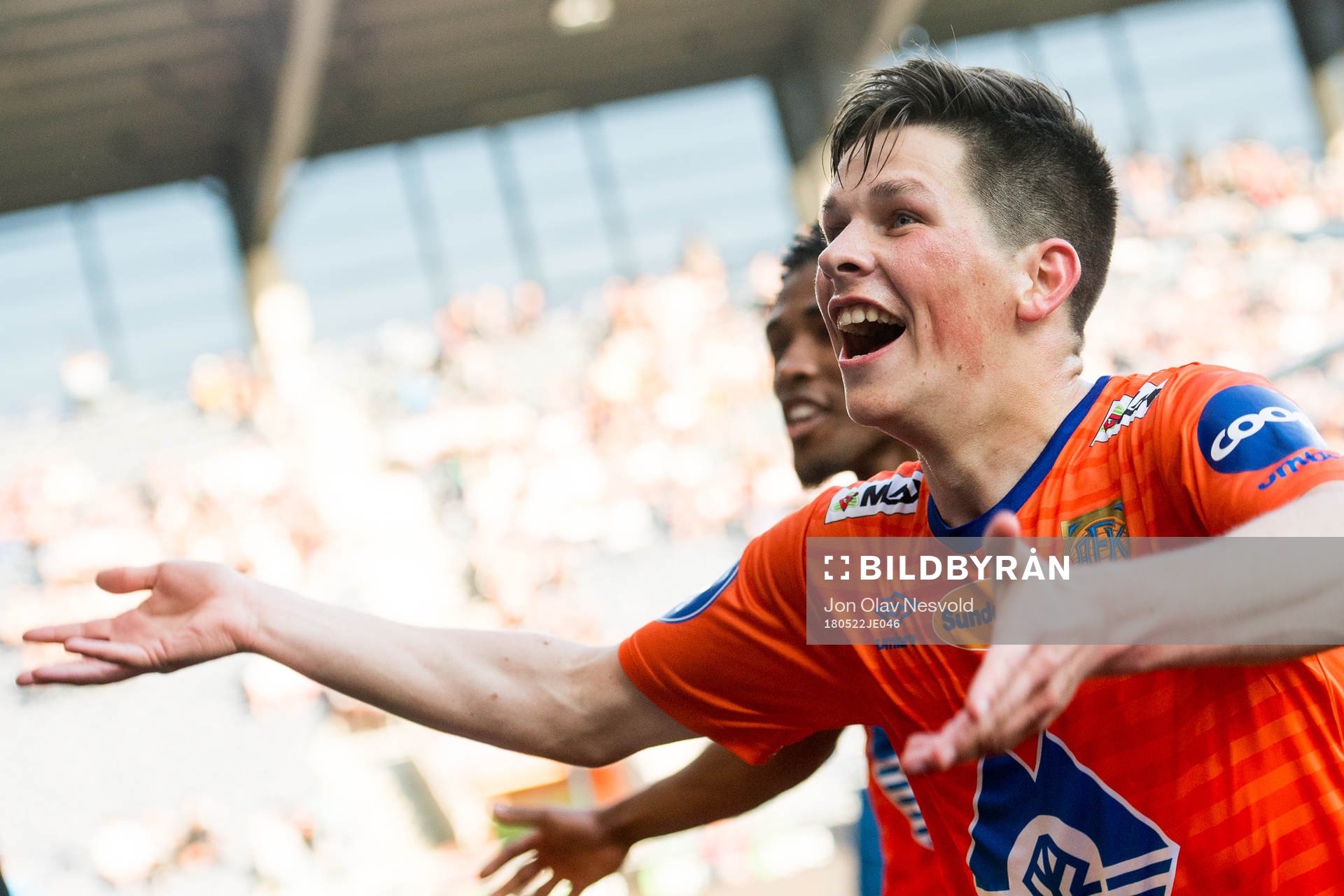 Sondre Fet of Aalesund celebrates the 0-2 goal