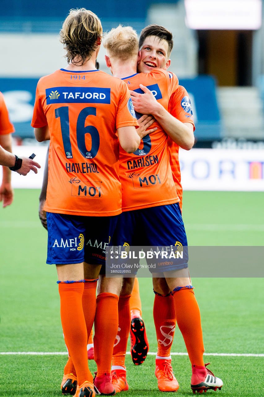 Sondre Fet of Aalesund celebrates the 0-2 goal with