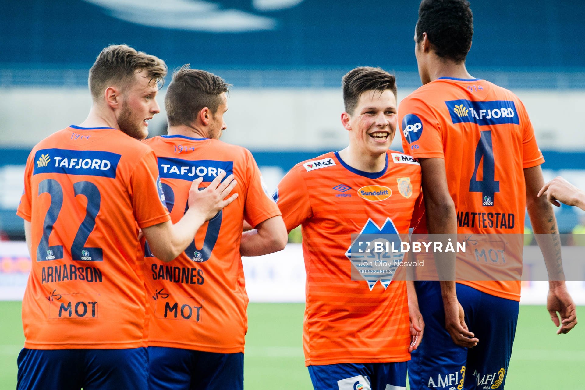 Sondre Fet of Aalesund celebrates the 0-2 goal with