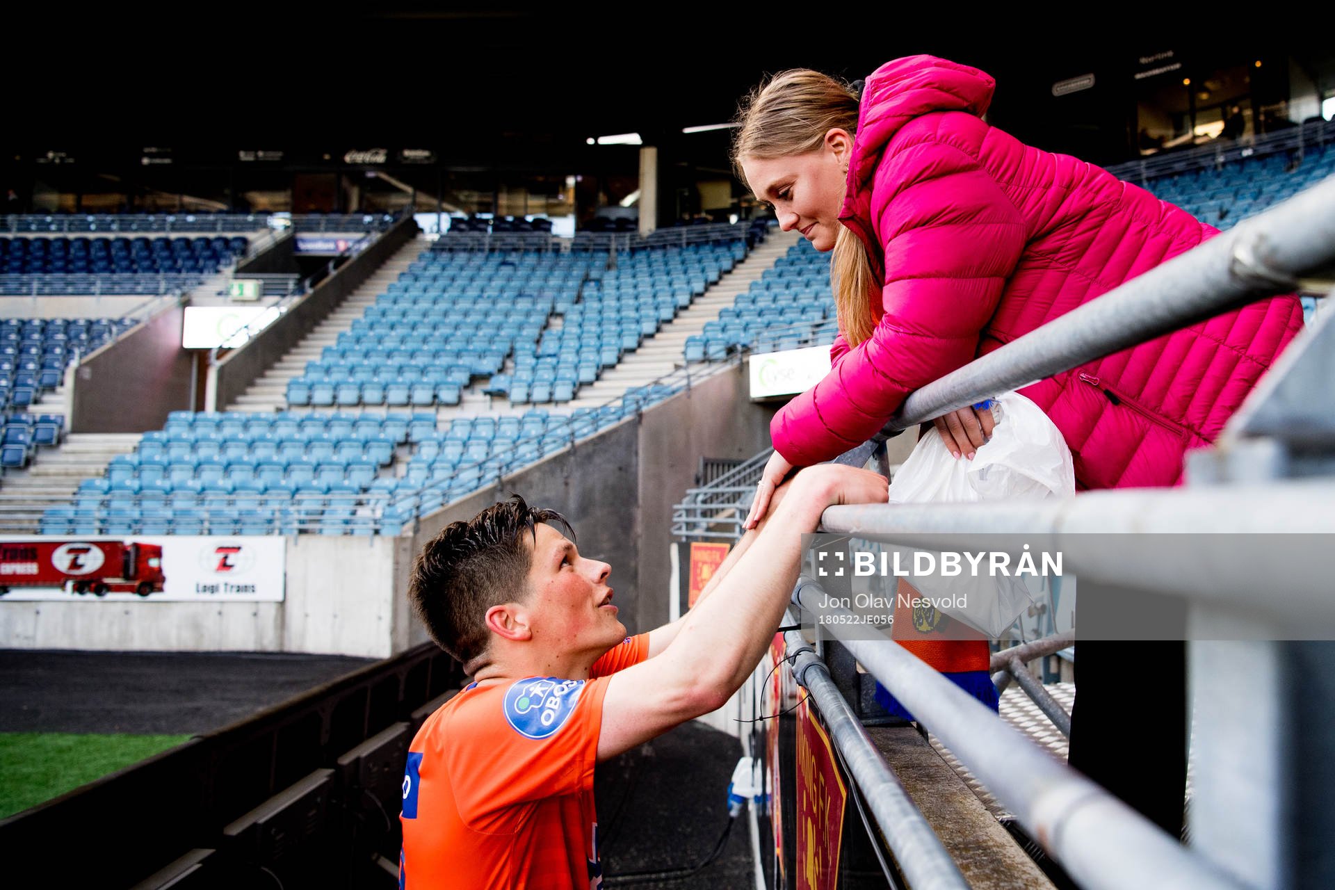 Sondre Fet of Aalesund together with his girlfriend