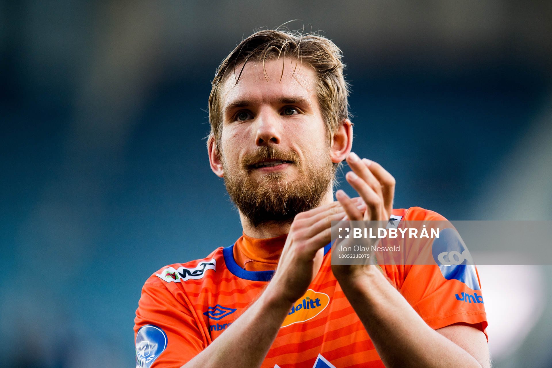 Oddbjørn Lie of Aalesund celebrates