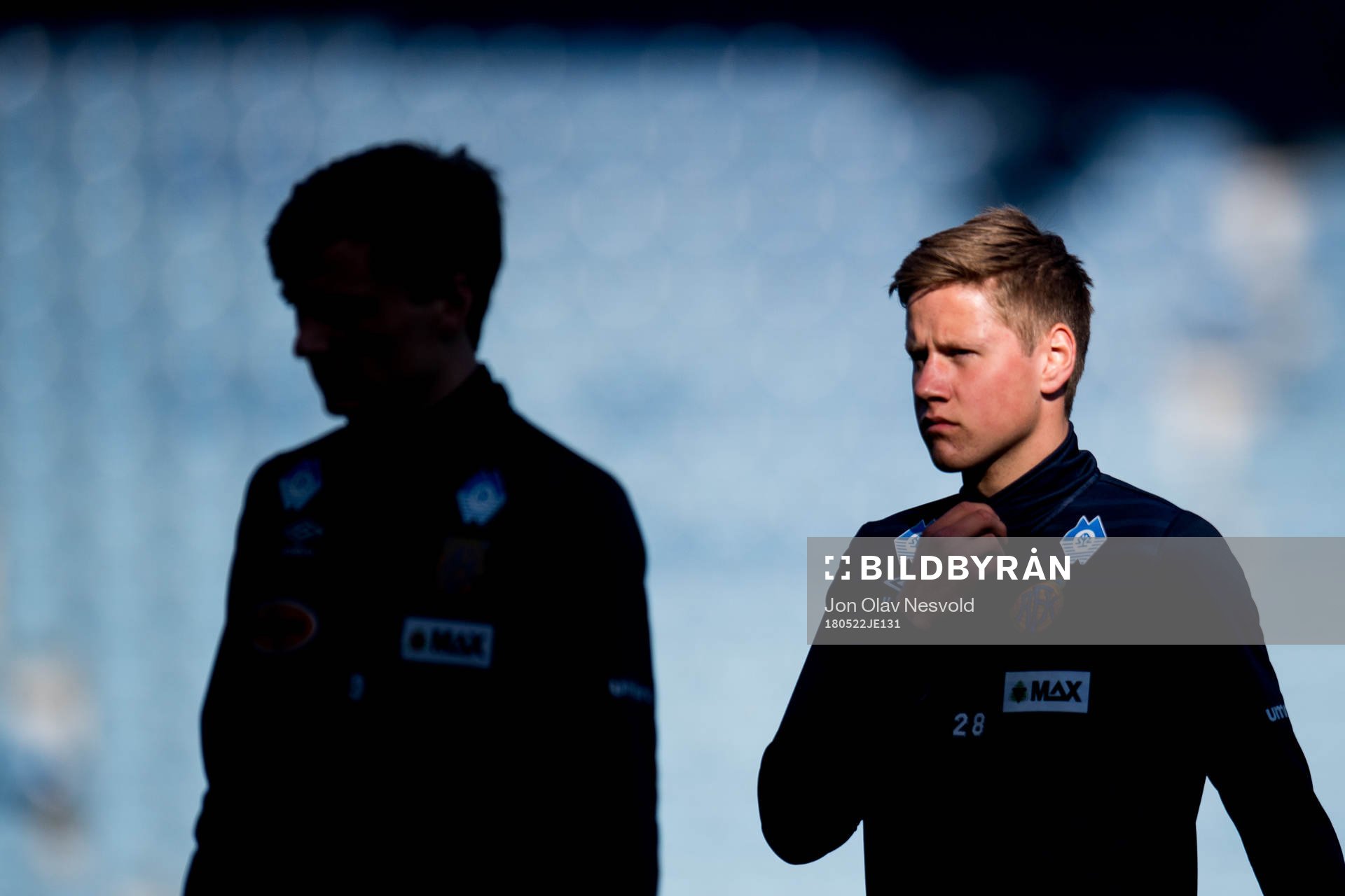 Håvard Mork Breivik of Aalesund during warm-up ahead of the OBOS-ligaen match between Viking and Aalesund on May 22, 2018 in Stavanger.