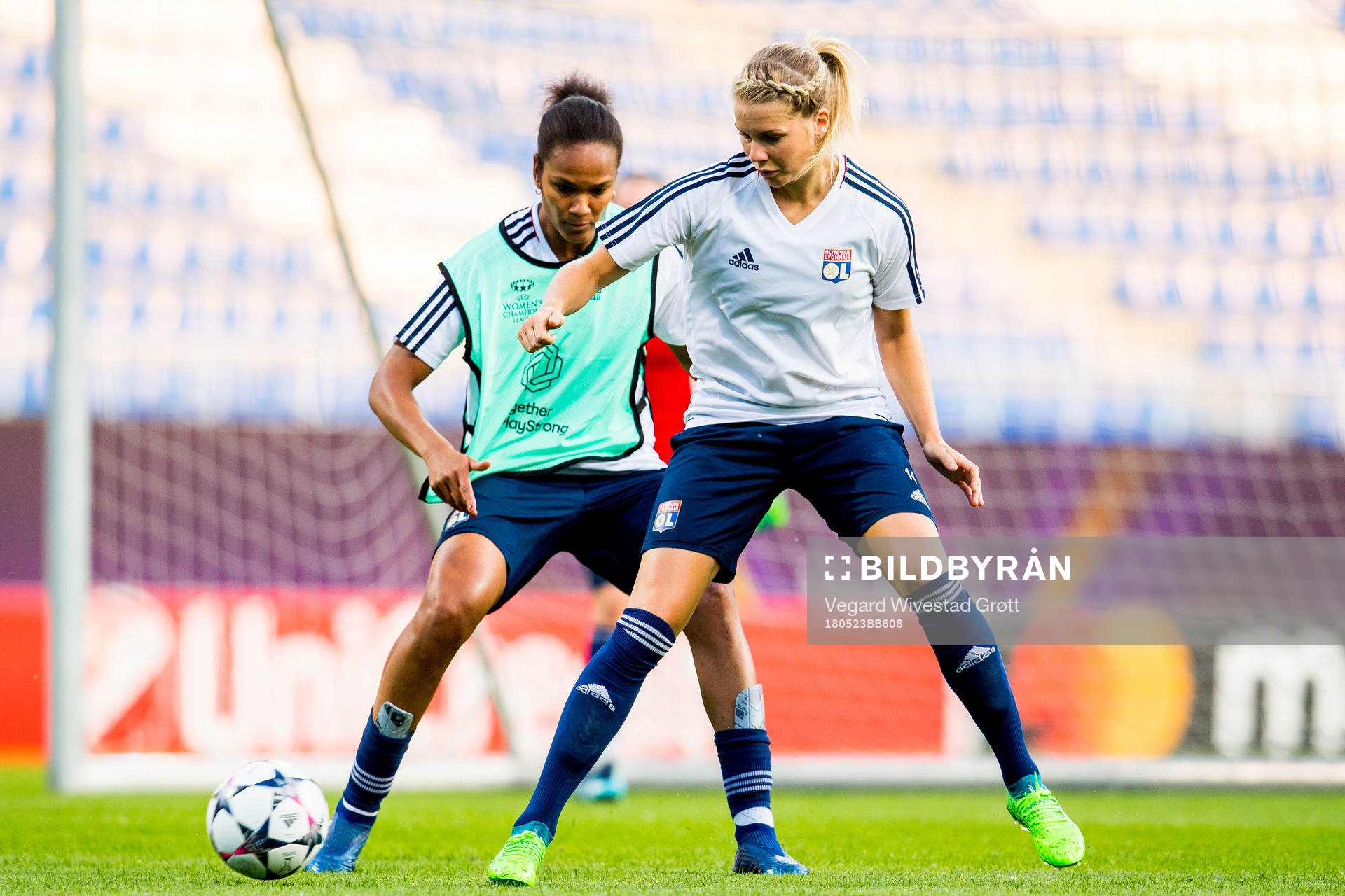 Wendie Renard and Ada Hegerberg of Lyon