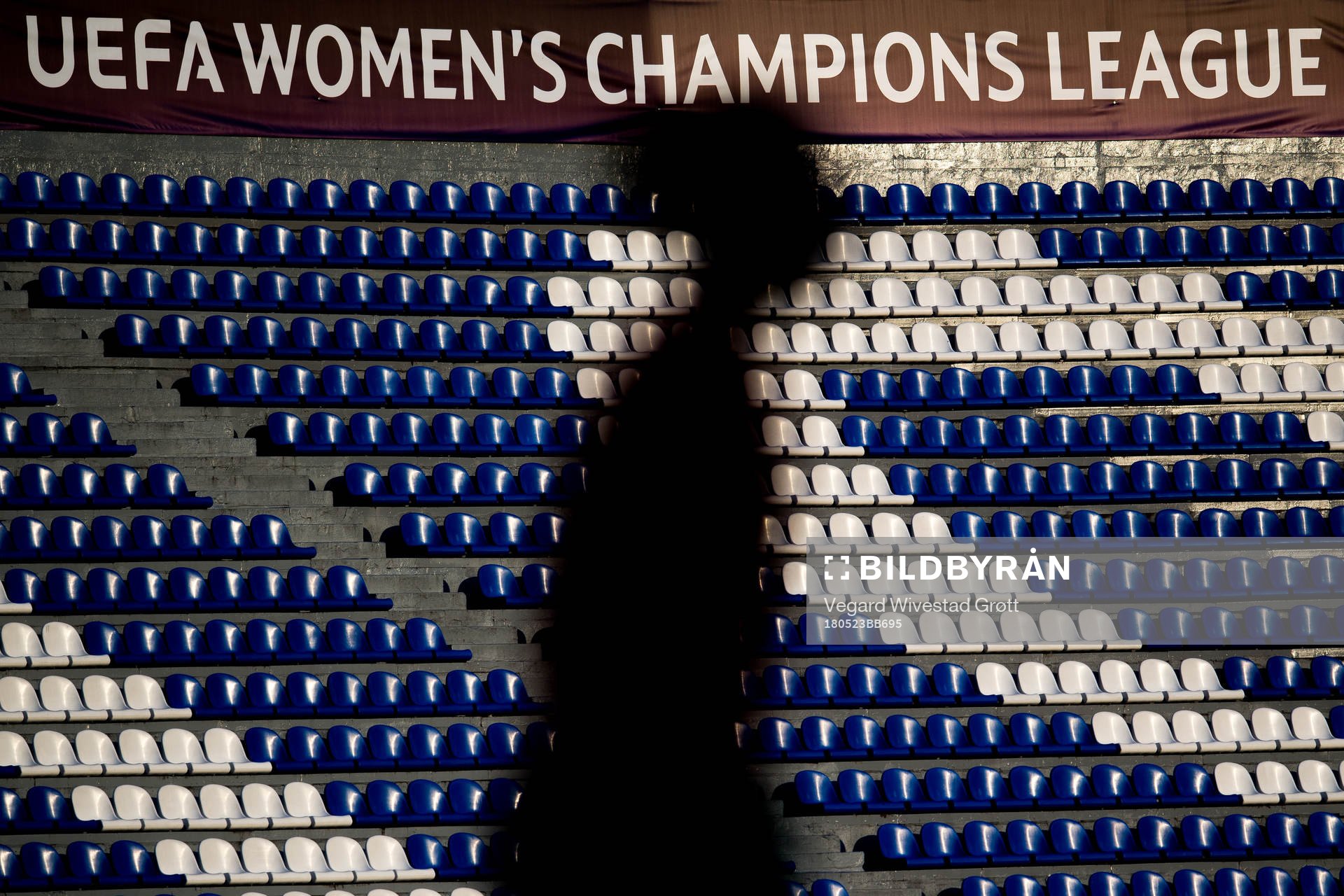 A UEFA Women's Champions League banner