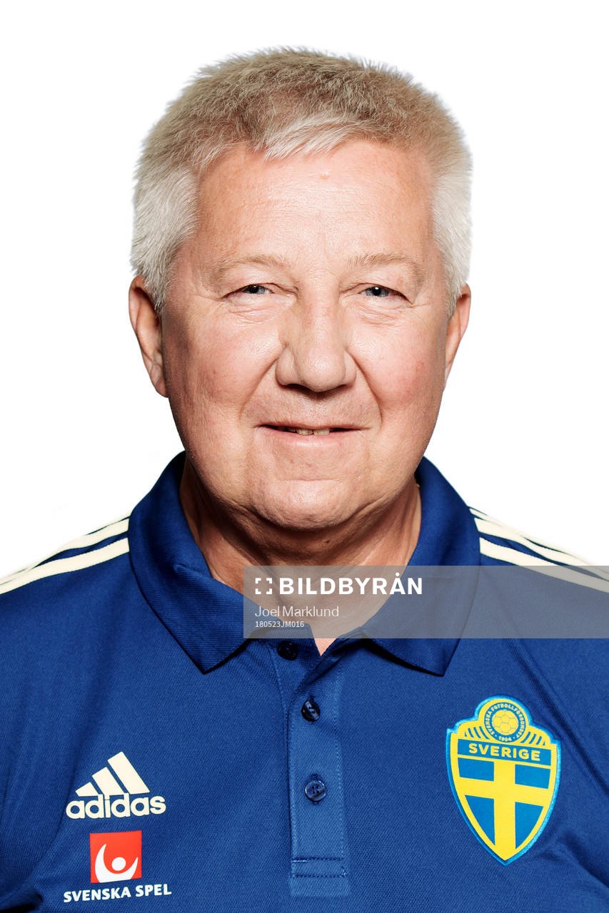 Bert Andersson, Sveriges fotbollslandslag, poserar för ett porträtt den 23 maj 2018 i Stockholm.