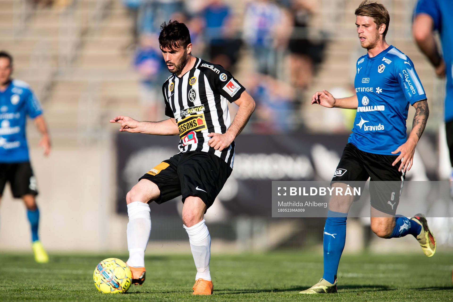 Landskronas Igor Arsenijevic och Halmstads Marcus Mathisen