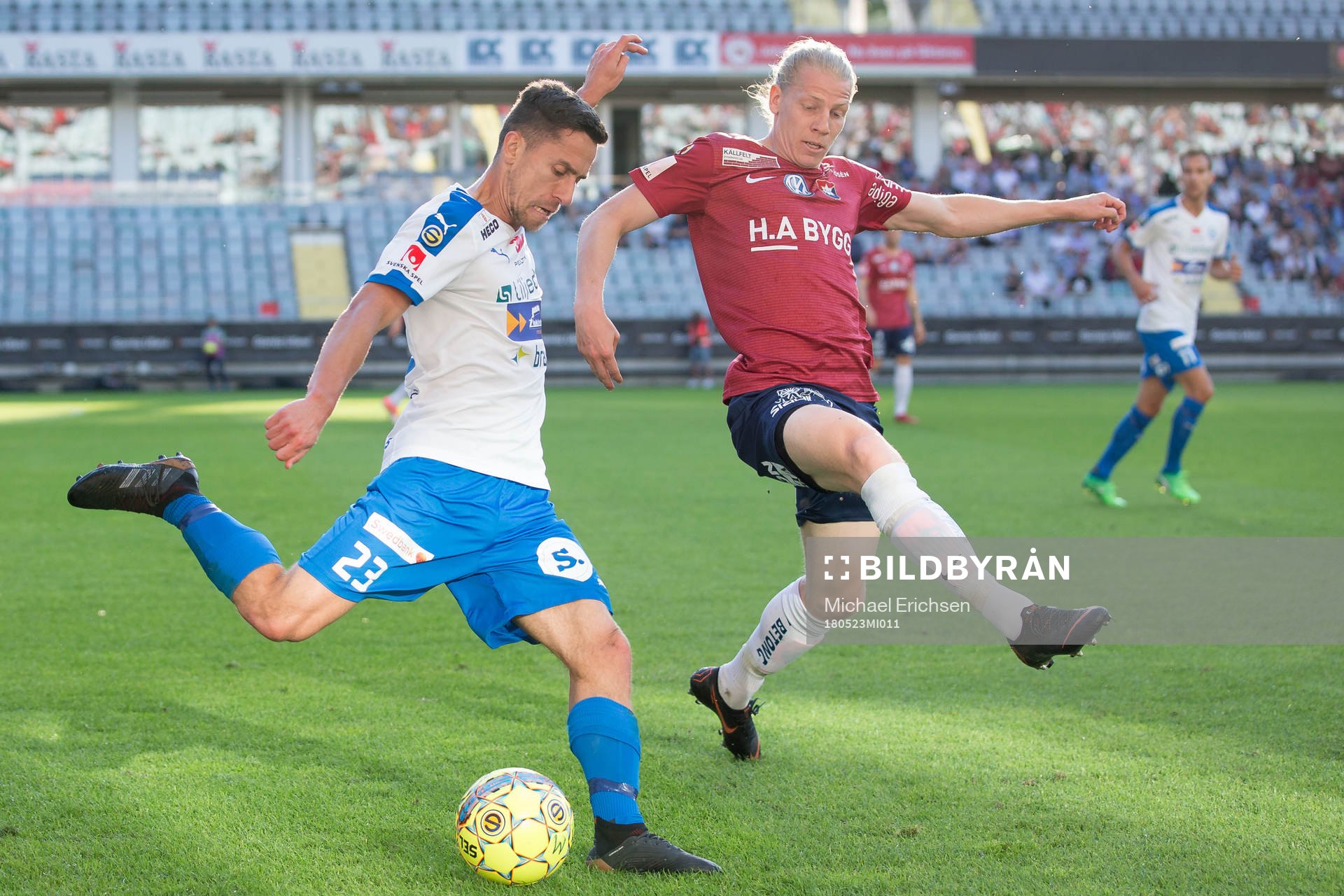 Värnamos Predrag Randelovic och Örgrytes Gustav Ludwigson