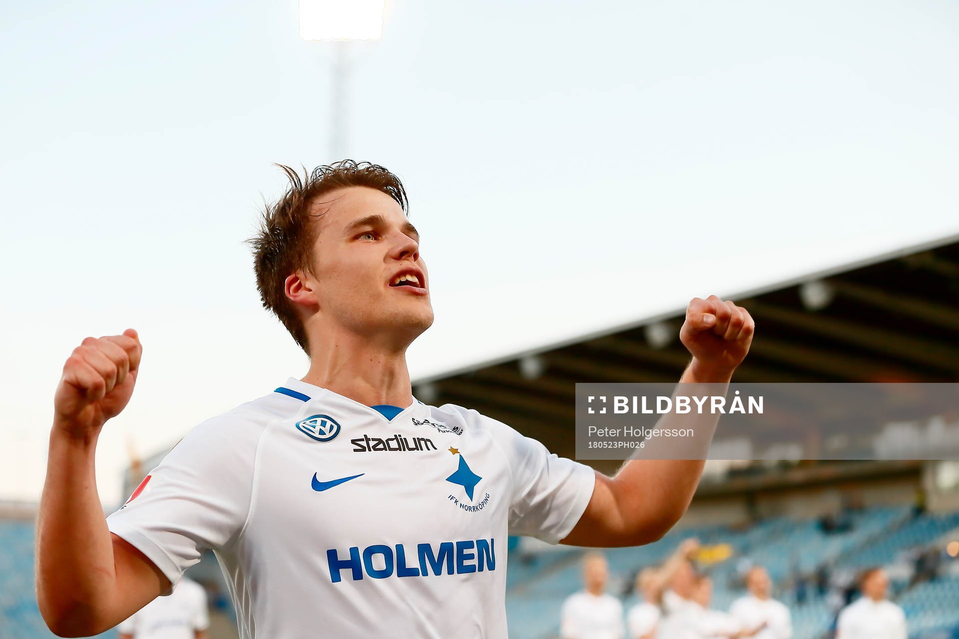 Norrköpings Simon Skrabb  jublar
