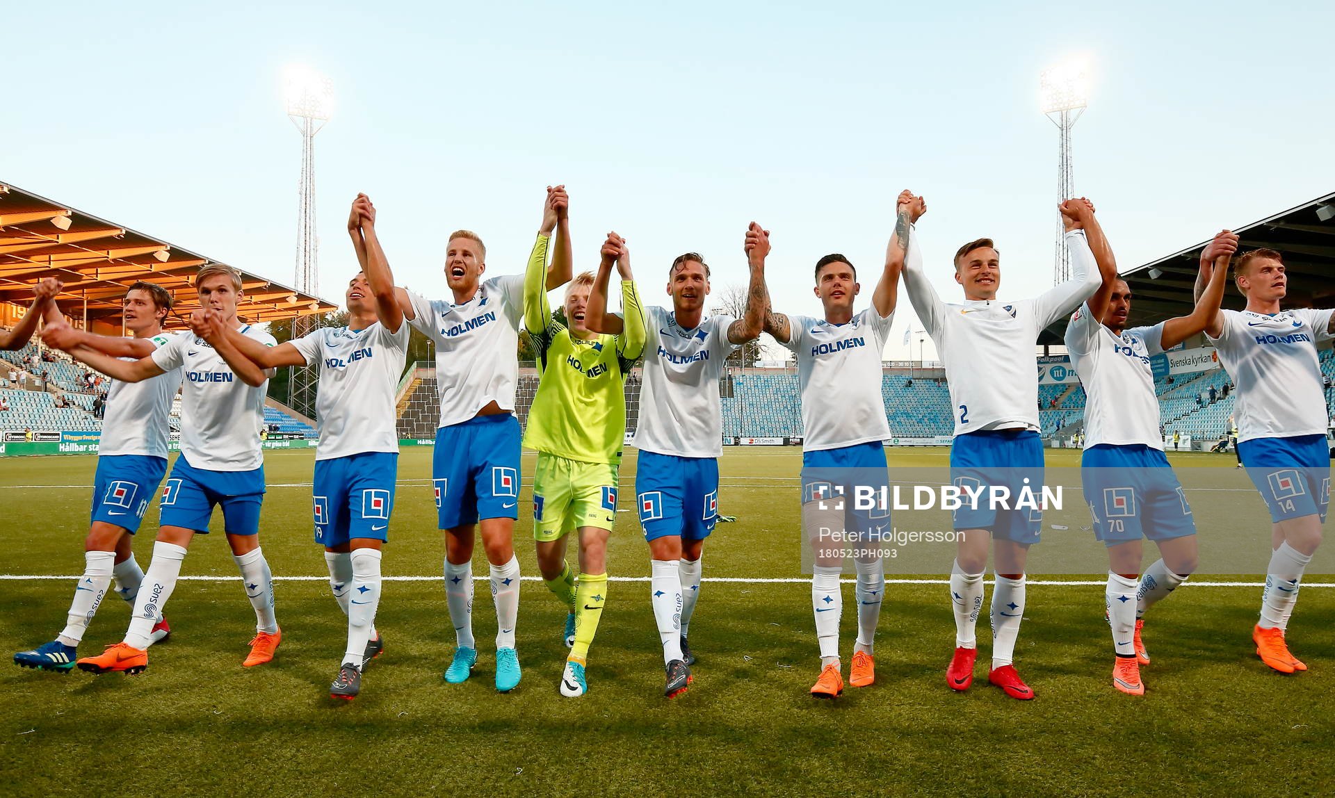 Norrköpings spelare jublar
