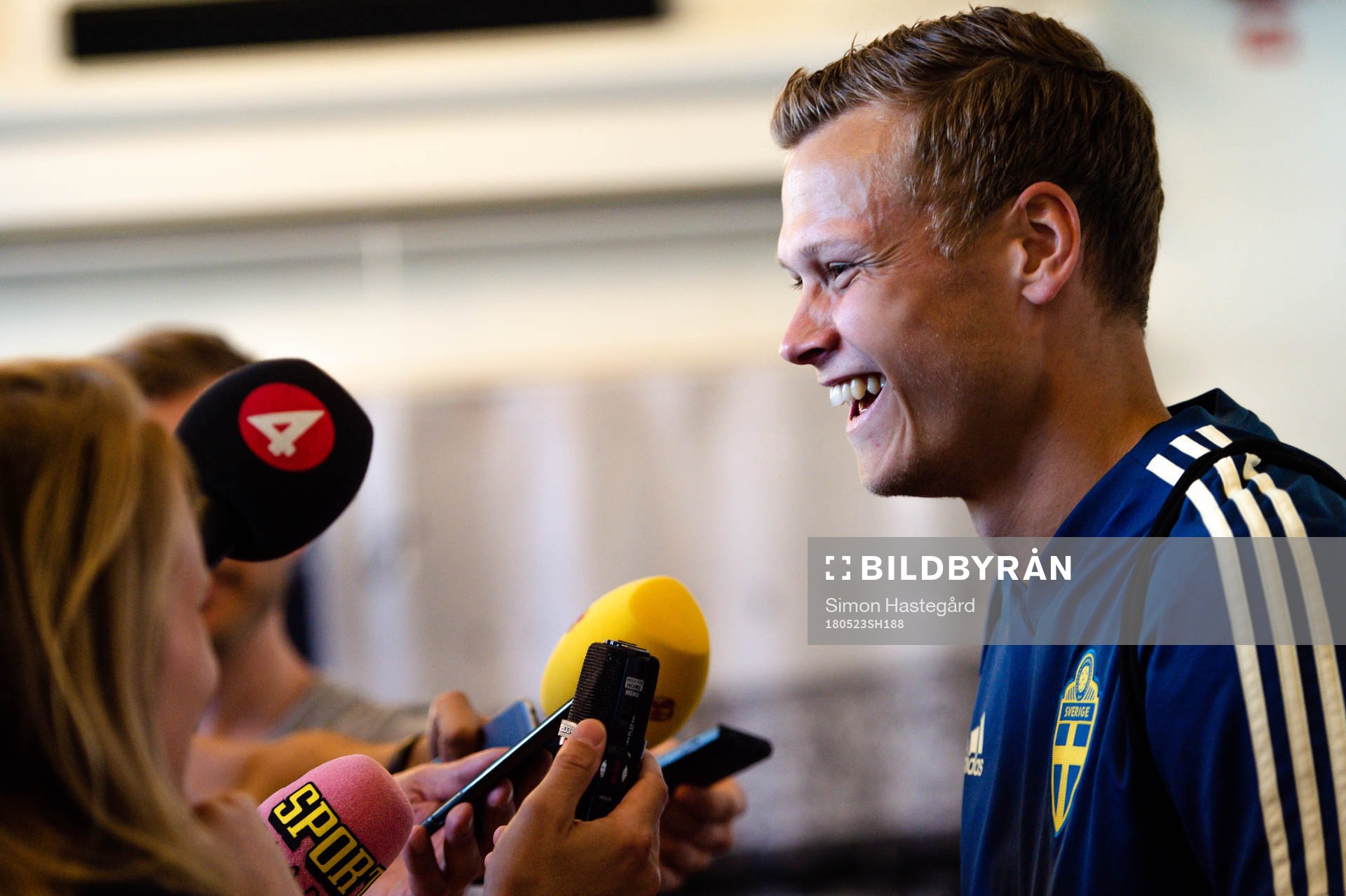 Viktor Claesson i mixed zone