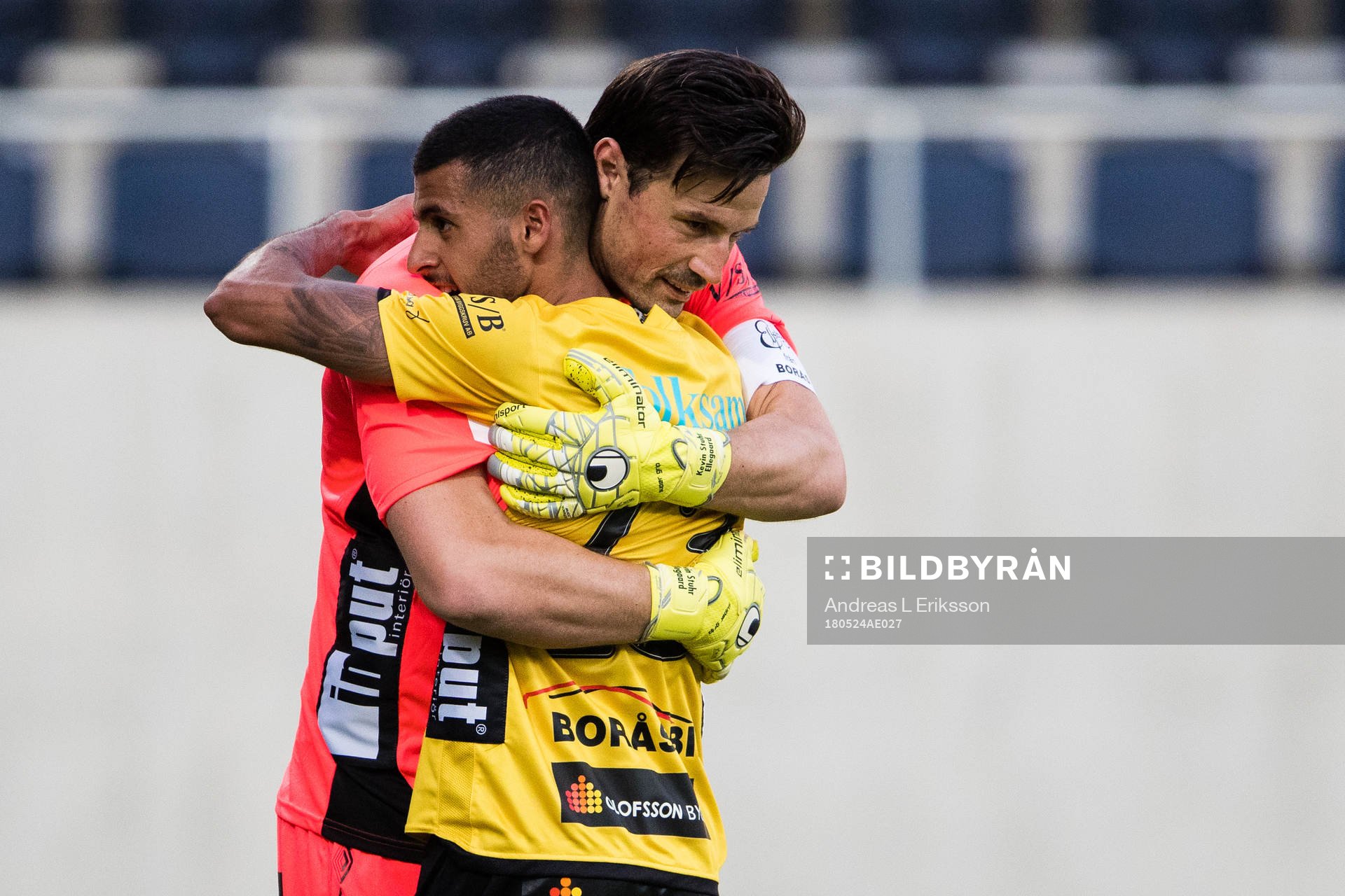 Elfsborgs målvakt Kevin Stuhr Ellegaard och Rami Kaib