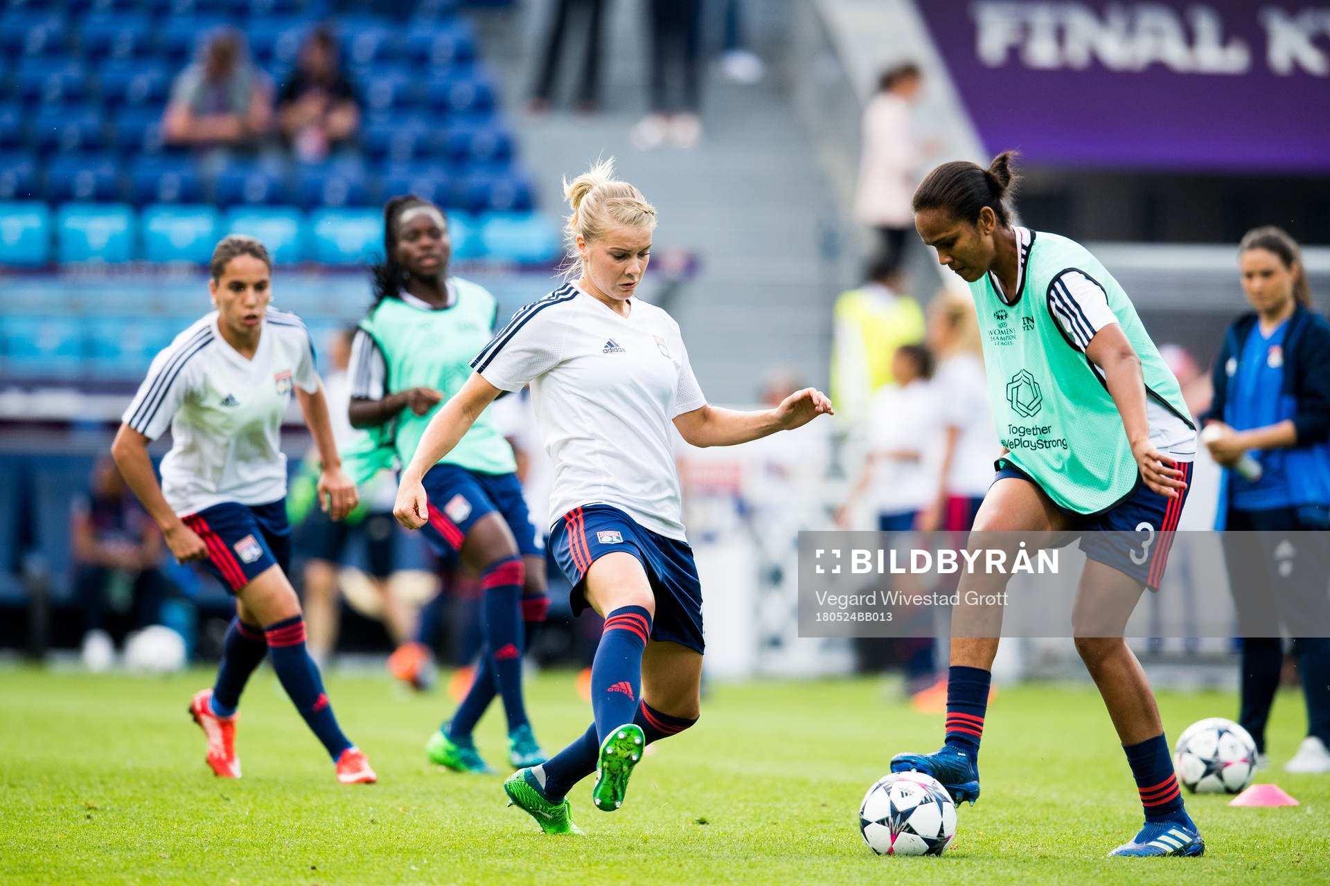 Ada Hegerberg and Wendie Renard of Lyon