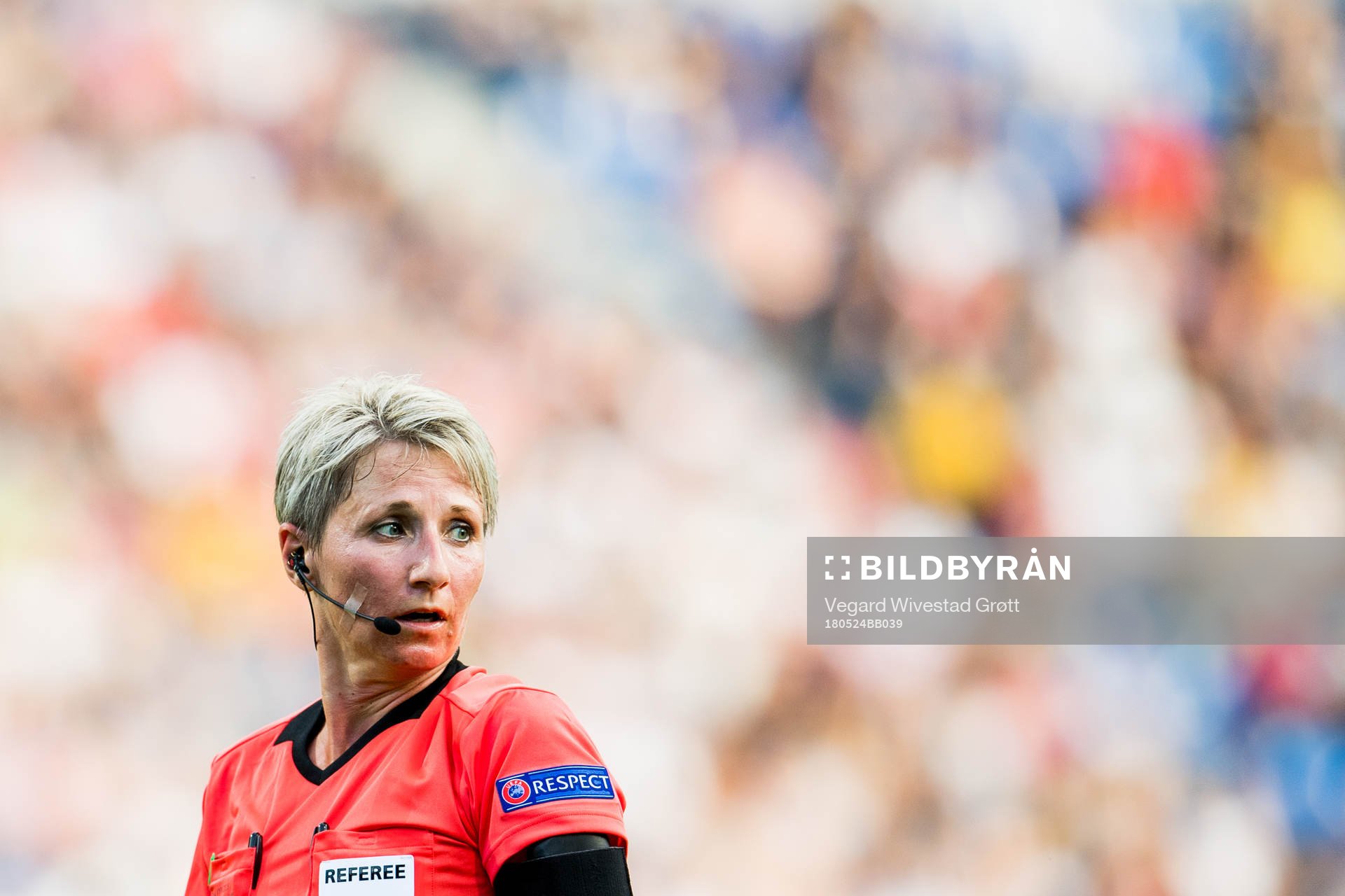 Referee Jana Adamkova of the Czech Republic