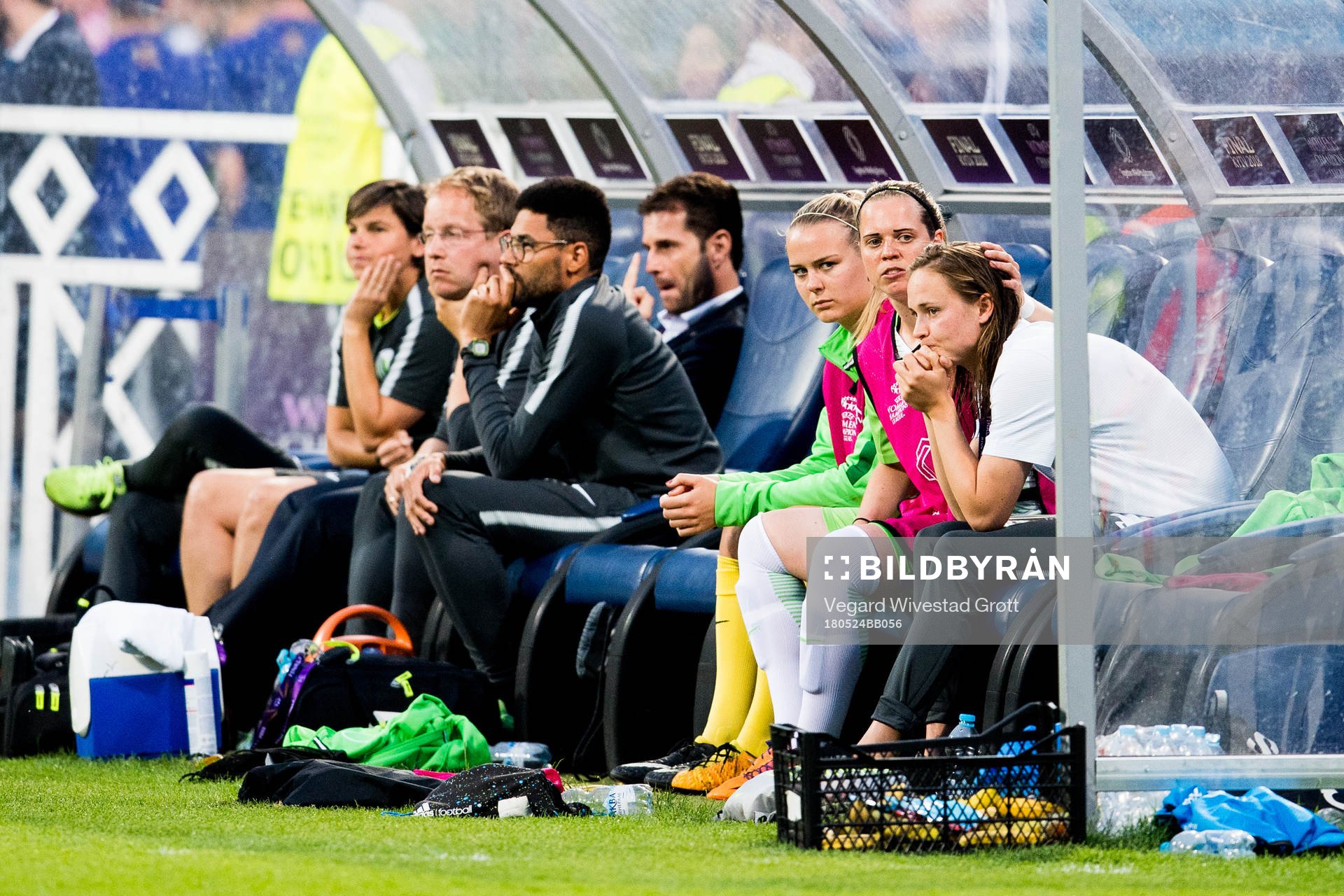 Caroline Graham Hansen of Wolfsburg looks dejected at the
