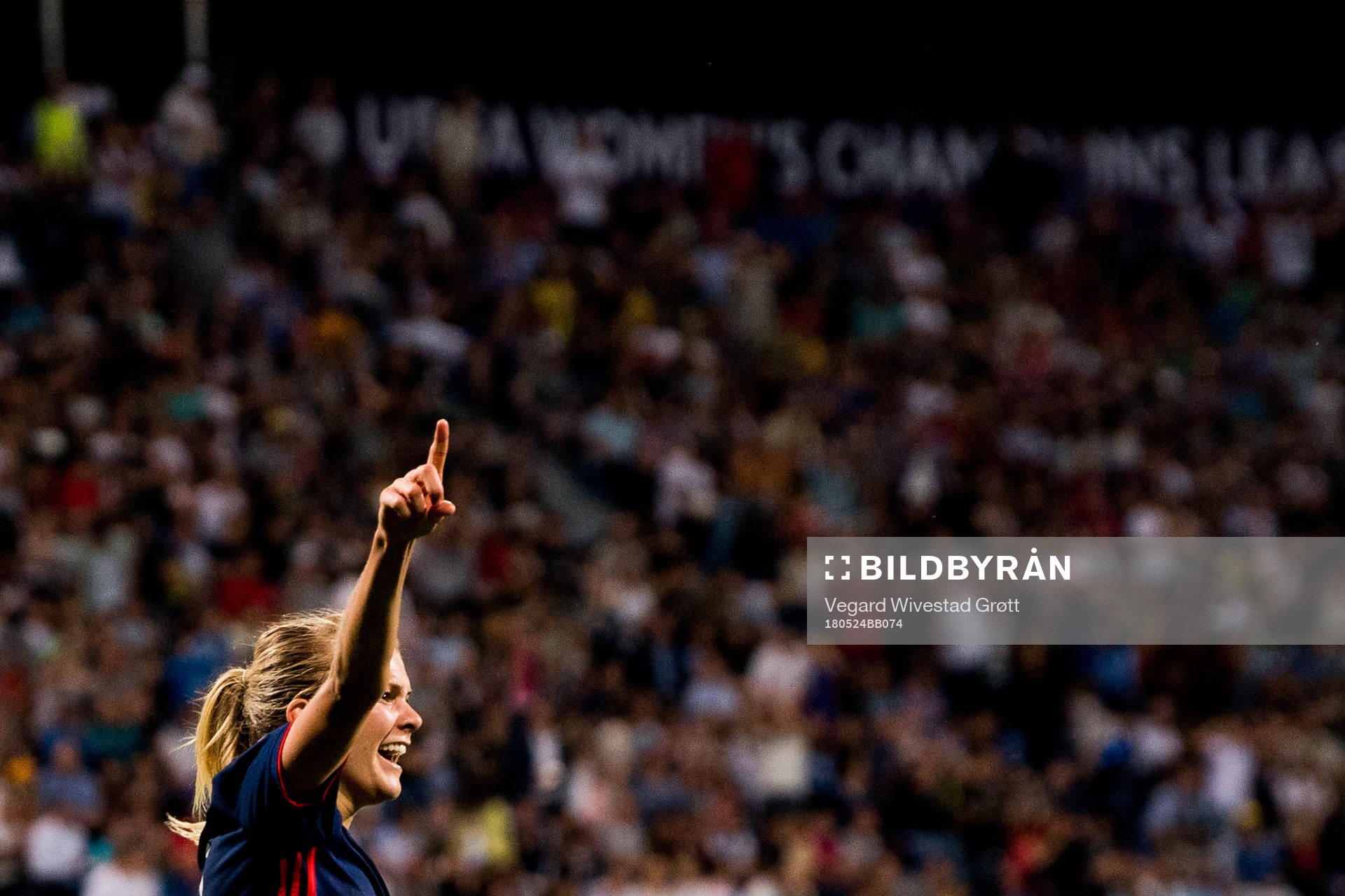 Ada Hegerberg of Lyon celebrates