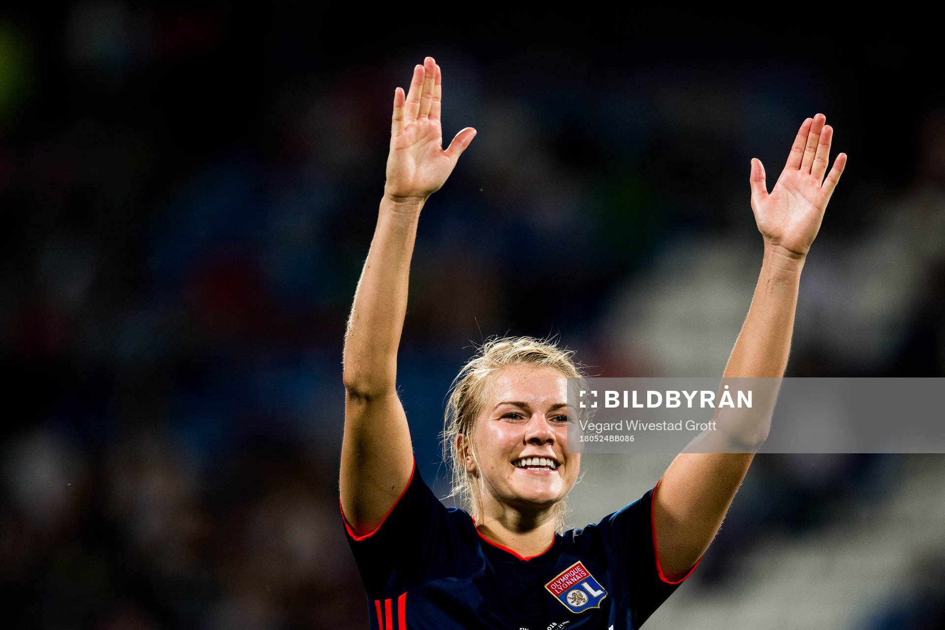 Ada Hegerberg of Lyon celebrates
