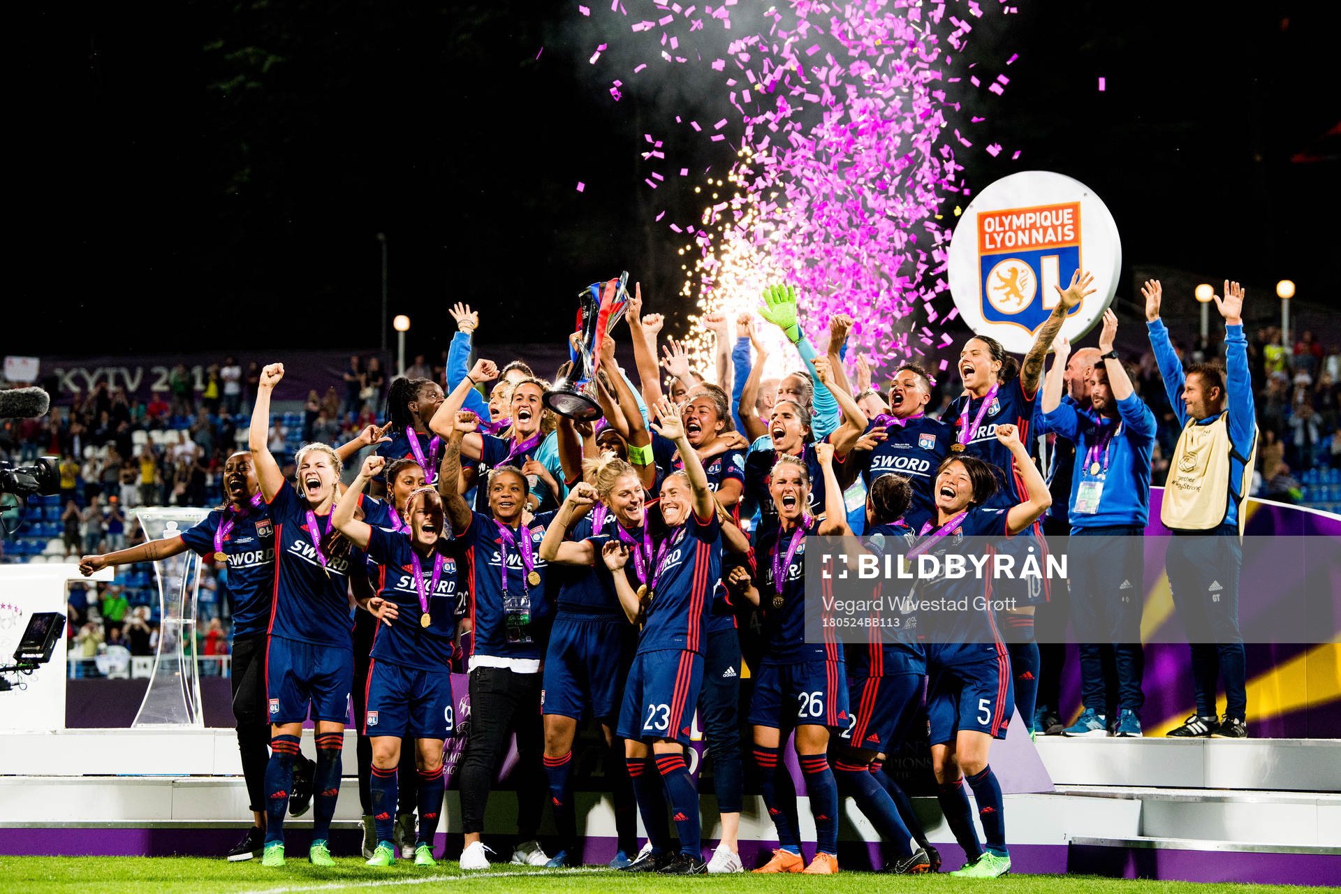 Ada Hegerberg, Eugénie Le Sommer, Wendie Renard, Camille
