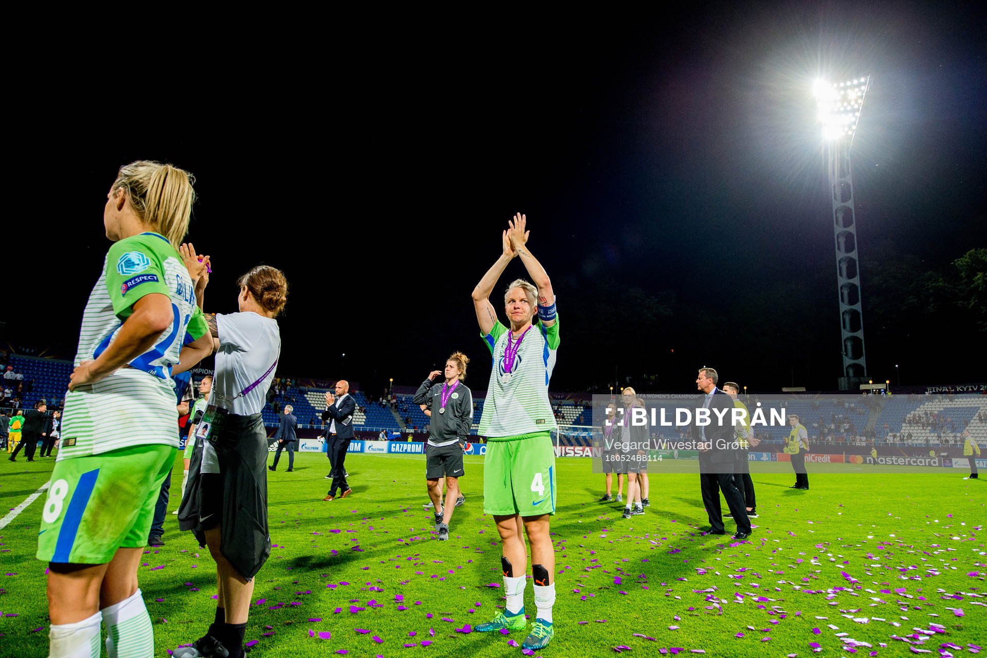 Nilla Fischer of Wolfsburg looks dejected