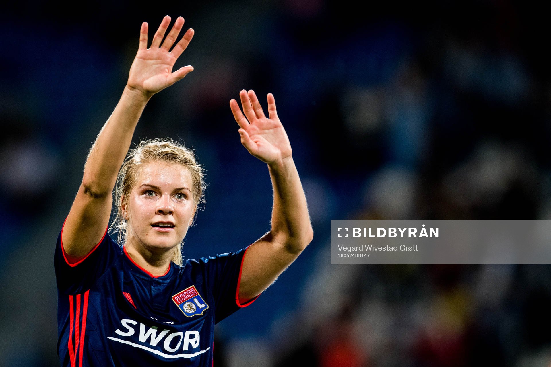 Ada Hegerberg of Lyon celebrates