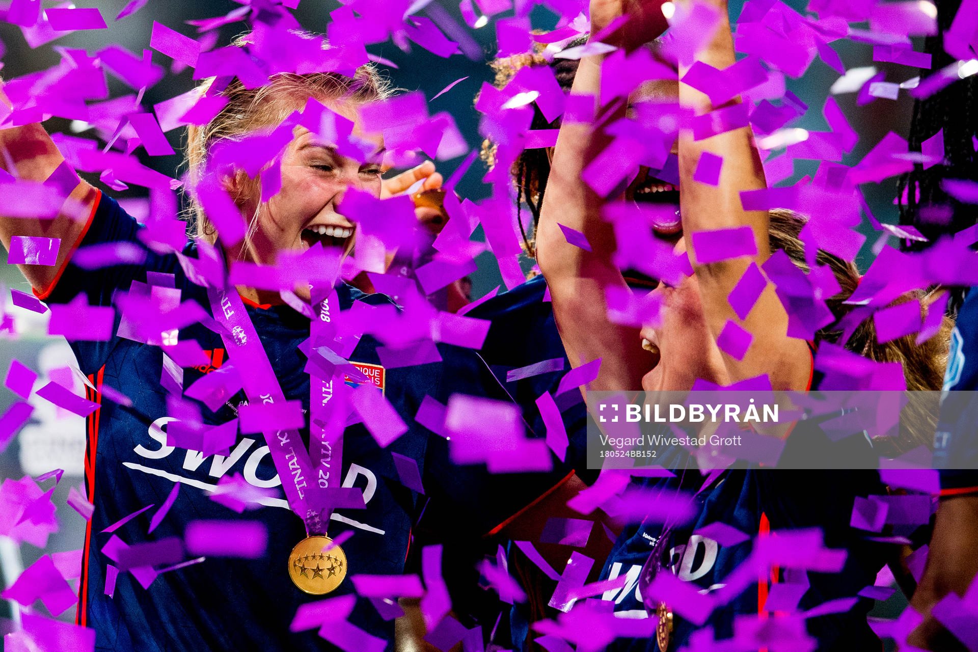 Ada Hegerberg of Lyon celebrates