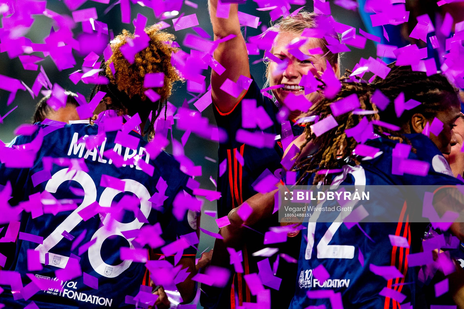 Ada Hegerberg of Lyon celebrates