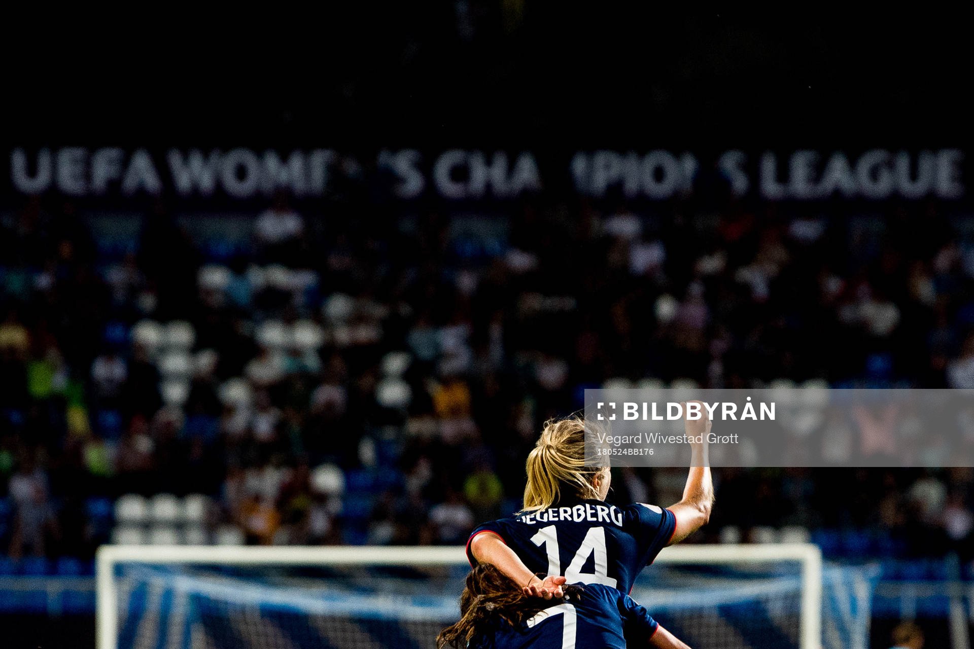 Ada Hegerberg of Lyon celebrates