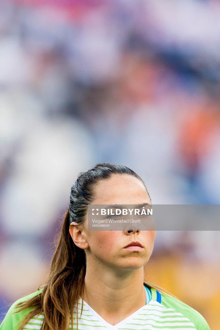 Sara Björk Gunnarsdottir of Wolfsburg ahead of the UEFA Women's Champions League final between VfL Wolfsburg and Olympique Lyonnais on May 24, 2018 in Kyiv.