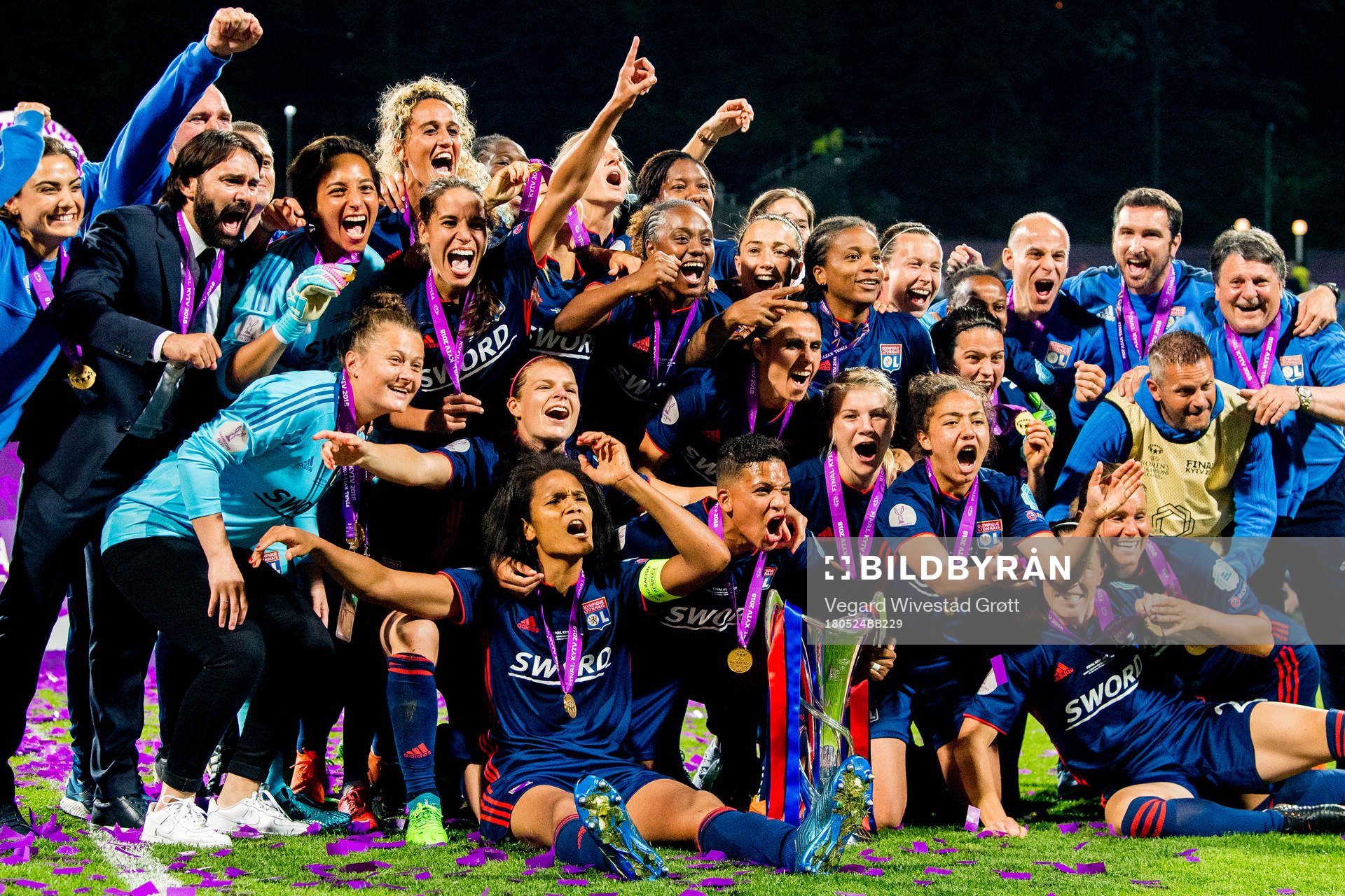 Wendie Renard, Shanice van de Sanden, Ada Hegerberg and the
