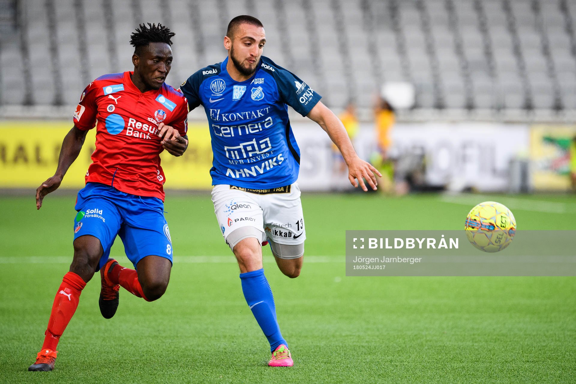 Helsingborgs Mamudu Moro och Norrbys Kardo Sarchel Aso Omar