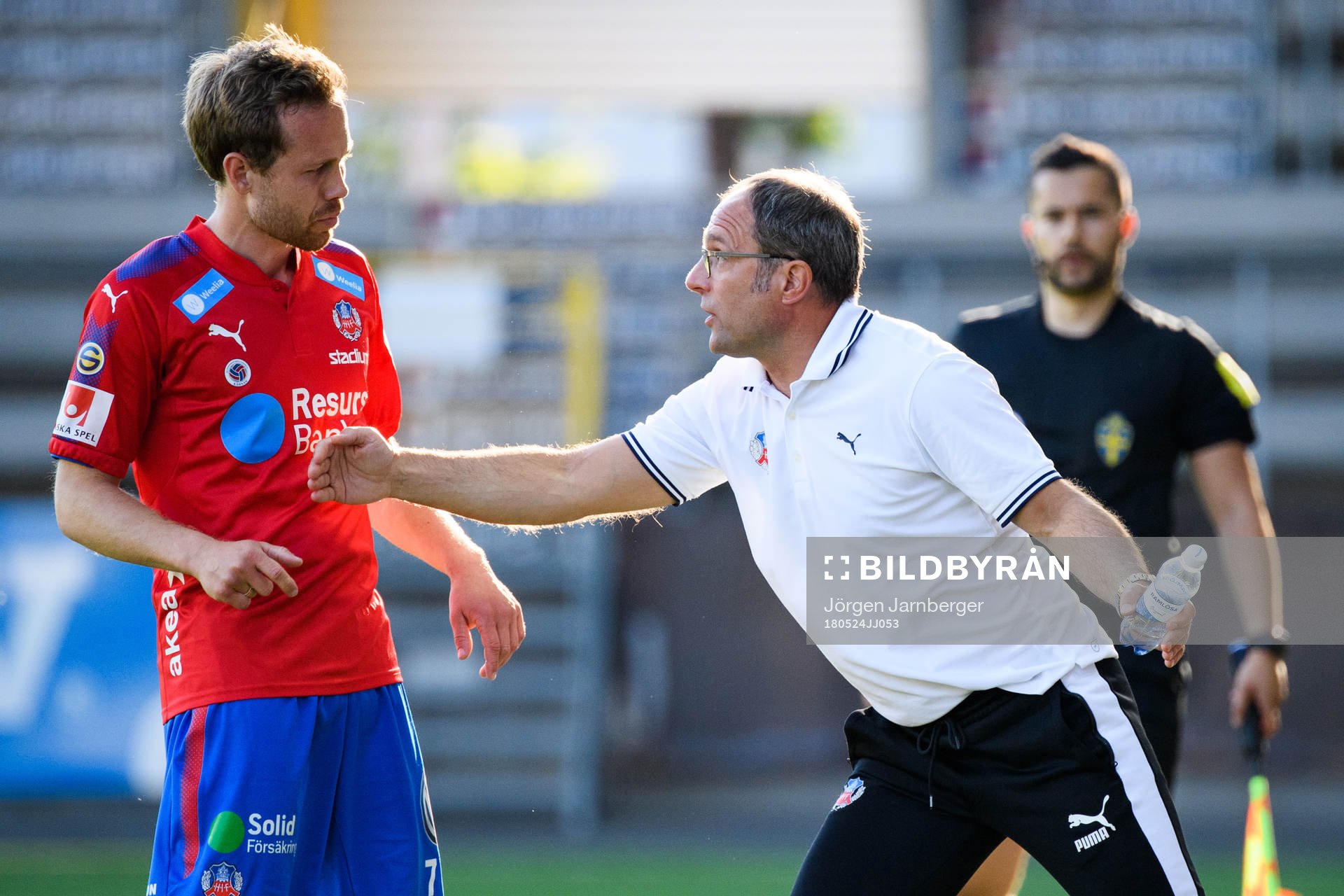 Helsingborgs tränare Per-Ola Ljung och Anders Degn Randrup
