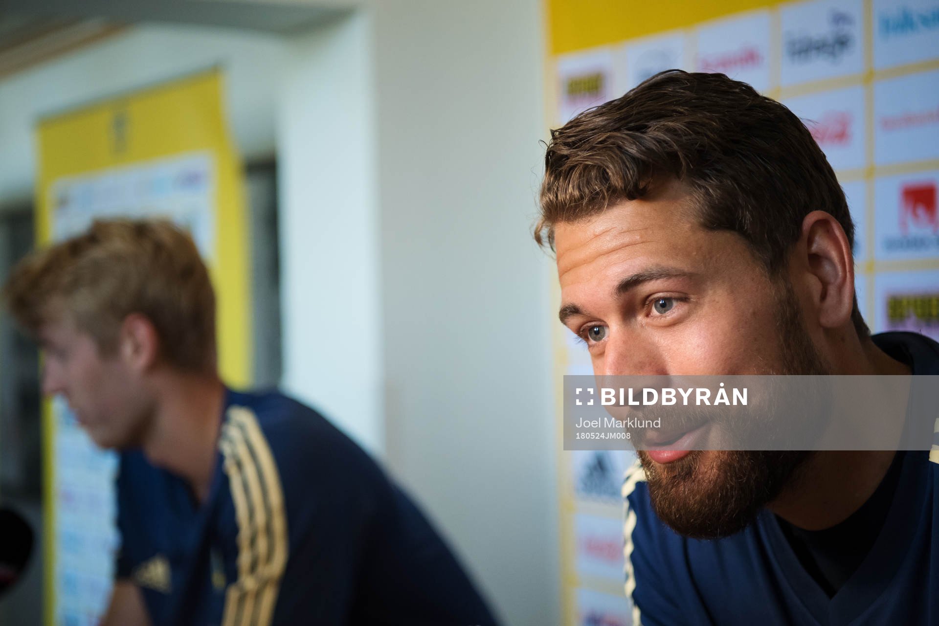 Kristoffer Nordfeldt efter Sveriges fotbollslandslags träning den 24 maj 2018 i Stockholm.
