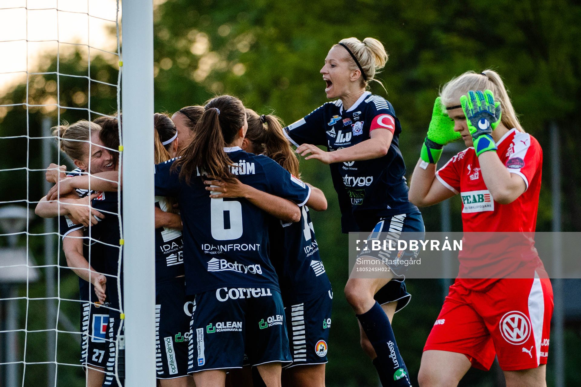 Linköpings spelare jublar