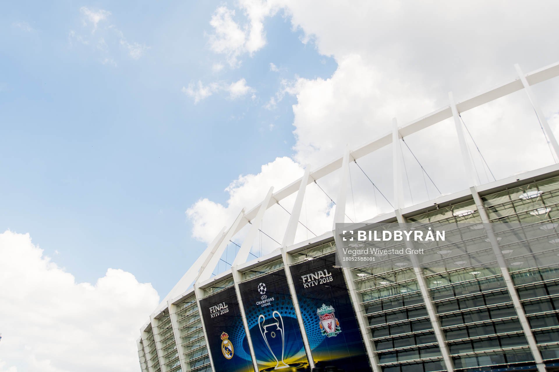 General exterior view of the NSC Olimpiyskiy stadium