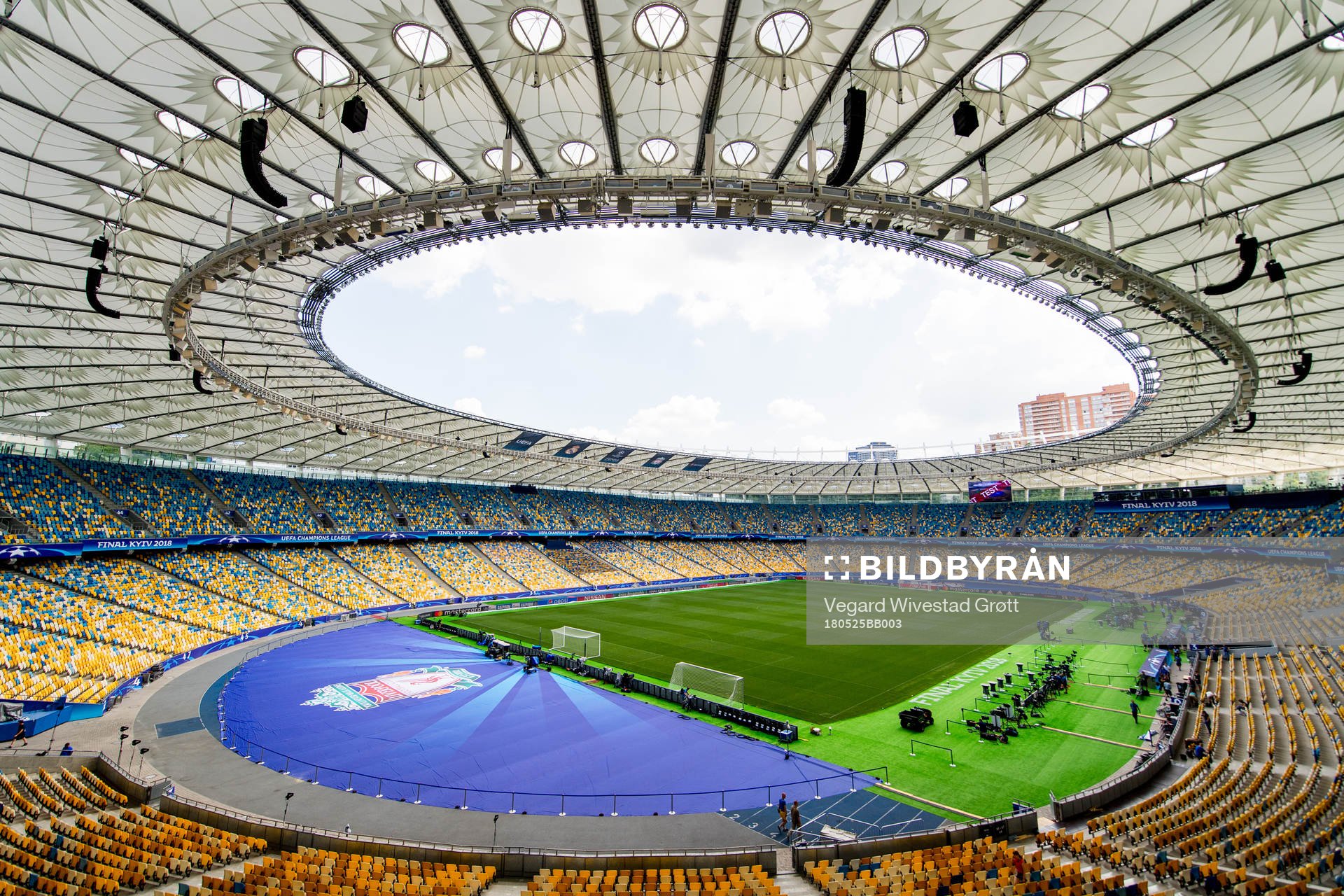 General interior view of the NSC Olimpiyskiy stadium