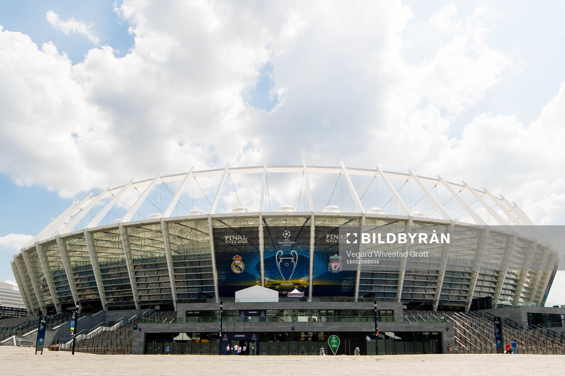 General exterior view of the NSC Olimpiyskiy stadium